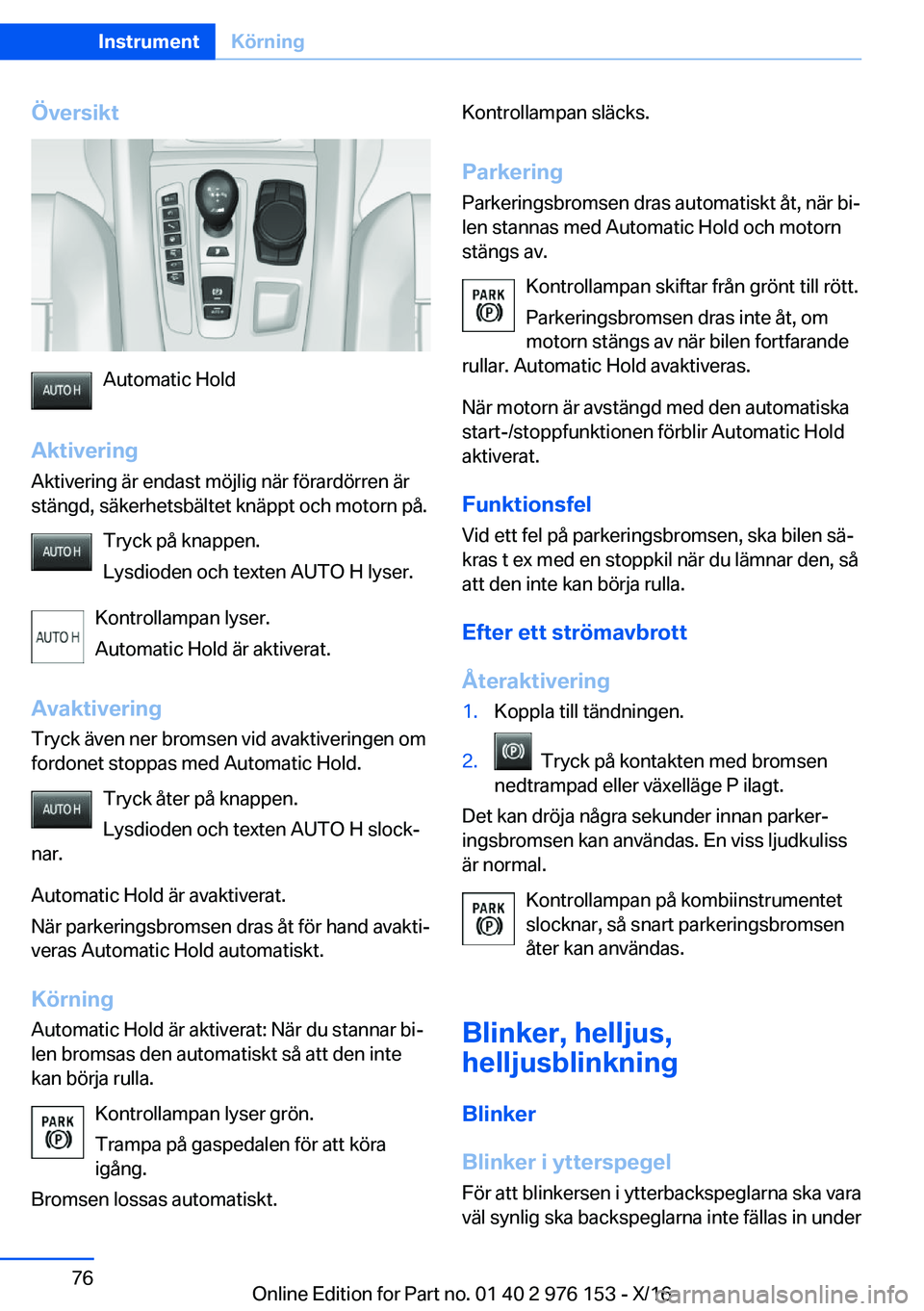 BMW X5 M 2017  InstruktionsbÖcker (in Swedish) �