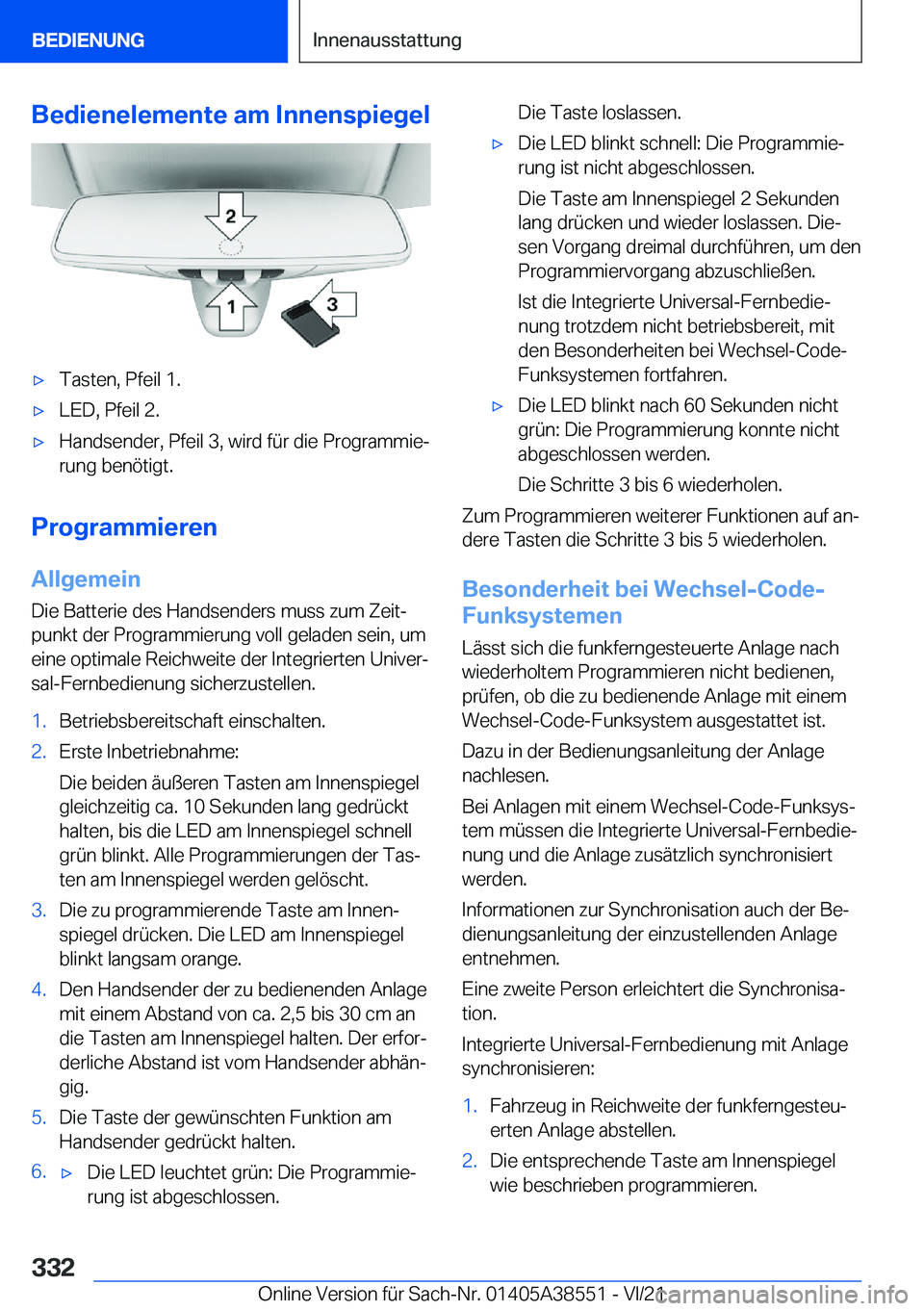 BMW X6 2022  Betriebsanleitungen (in German) �B�e�d�i�e�n�e�l�e�m�e�n�t�e��a�m��I�n�n�e�n�s�p�i�e�g�e�lx�T�a�s�t�e�n�,��P�f�e�i�l��1�.x�L�E�D�,��P�f�e�i�l��2�.x�H�a�n�d�s�e�n�d�e�r�,��P�f�e�i�l��3�,��w�i�r�d��f�