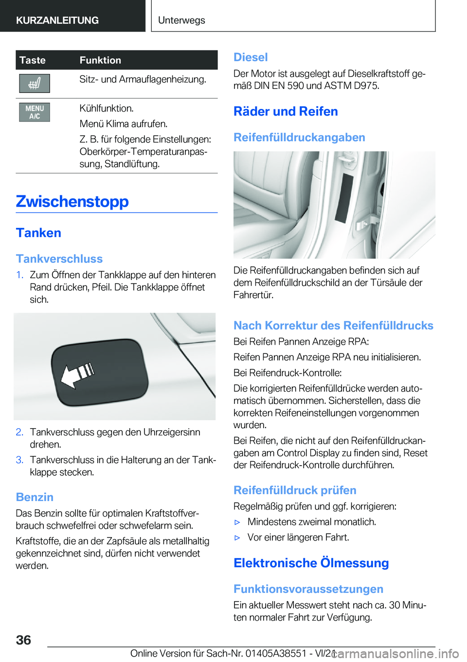 BMW X6 2022  Betriebsanleitungen (in German) �T�a�s�t�e�F�u�n�k�t�i�o�n�S�i�t�z�-��u�n�d��A�r�m�a�u�f�l�a�g�e�n�h�e�i�z�u�n�g�.�K�