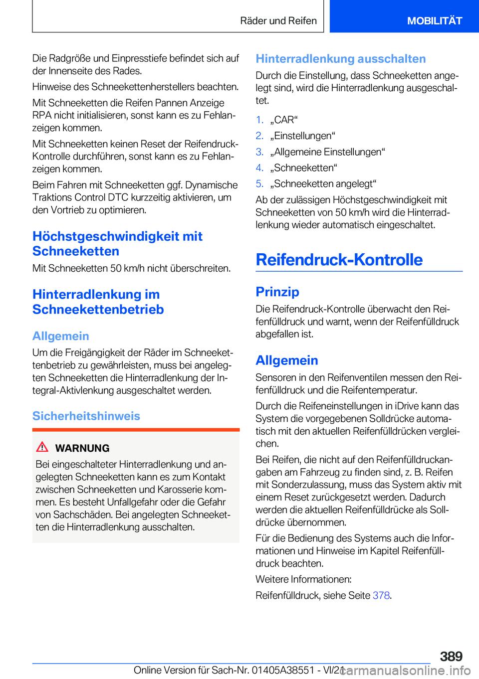 BMW X6 2022  Betriebsanleitungen (in German) �D�i�e��R�a�d�g�r�