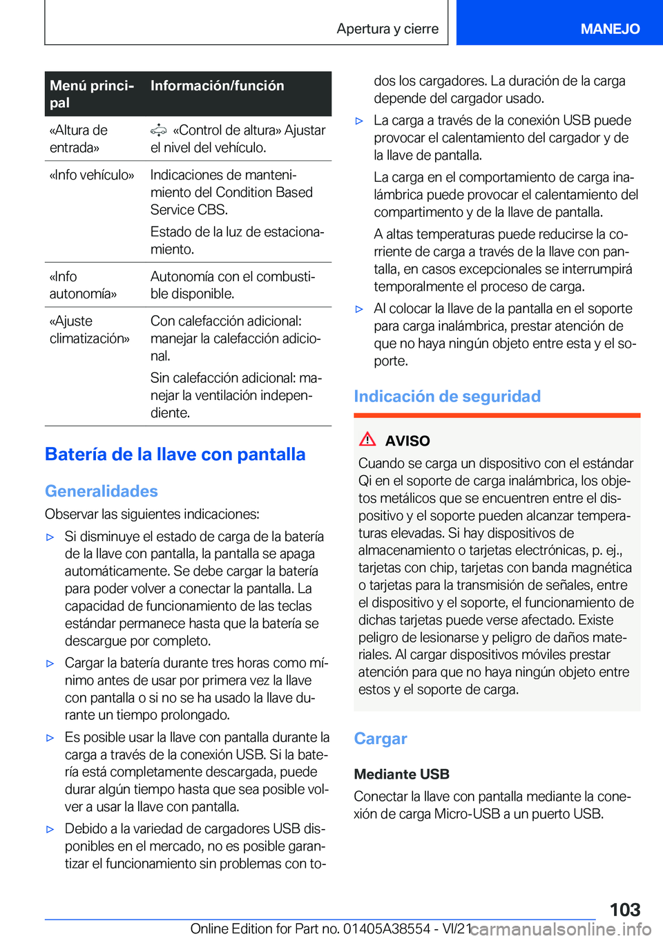 BMW X6 2022  Manuales de Empleo (in Spanish) �M�e�n�