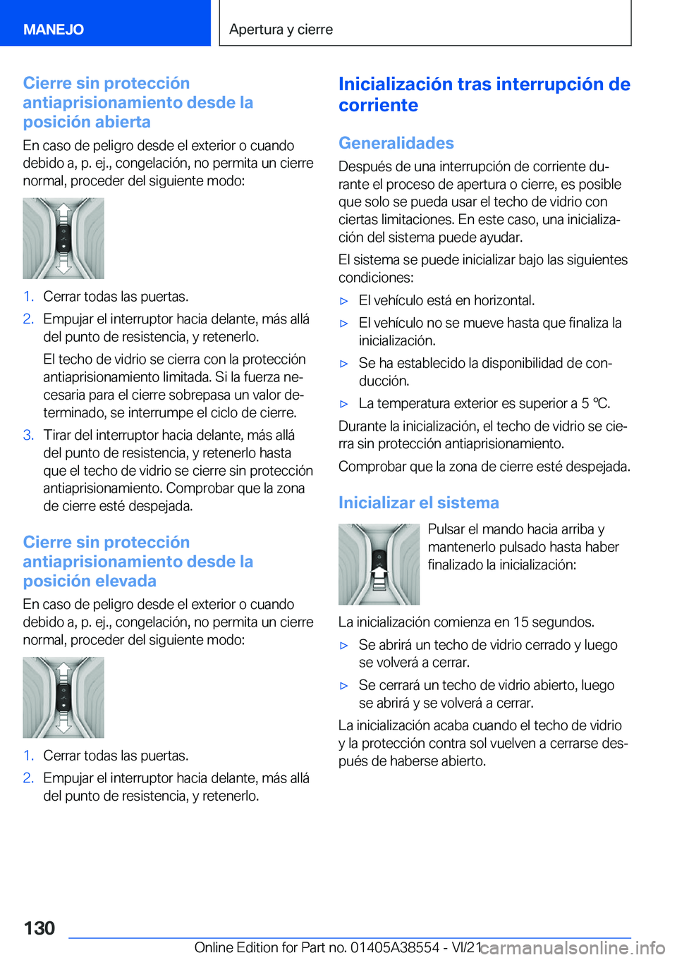 BMW X6 2022  Manuales de Empleo (in Spanish) �C�i�e�r�r�e��s�i�n��p�r�o�t�e�c�c�i�