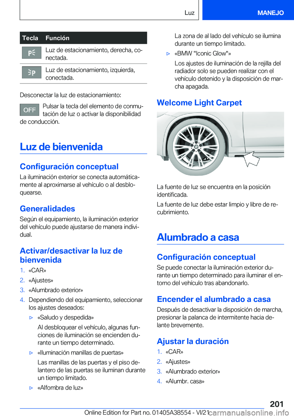 BMW X6 2022  Manuales de Empleo (in Spanish) �T�e�c�l�a�F�u�n�c�i�