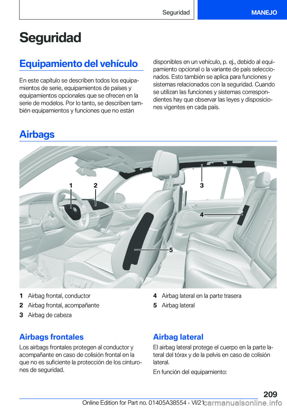 BMW X6 2022  Manuales de Empleo (in Spanish) �S�e�g�u�r�i�d�a�d�E�q�u�i�p�a�m�i�e�n�t�o��d�e�l��v�e�h�