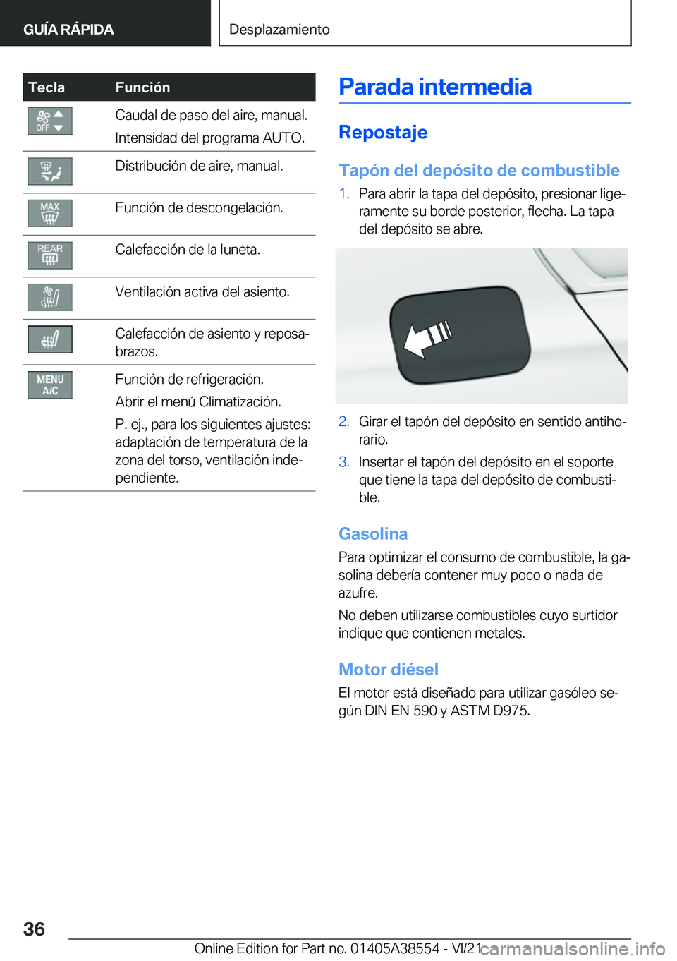 BMW X6 2022  Manuales de Empleo (in Spanish) �T�e�c�l�a�F�u�n�c�i�