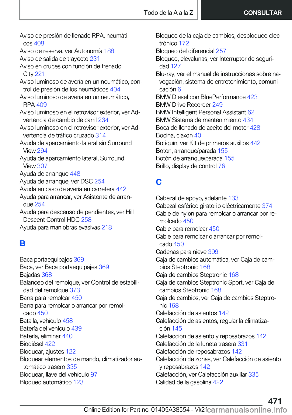 BMW X6 2022  Manuales de Empleo (in Spanish) �A�v�i�s�o��d�e��p�r�e�s�i�