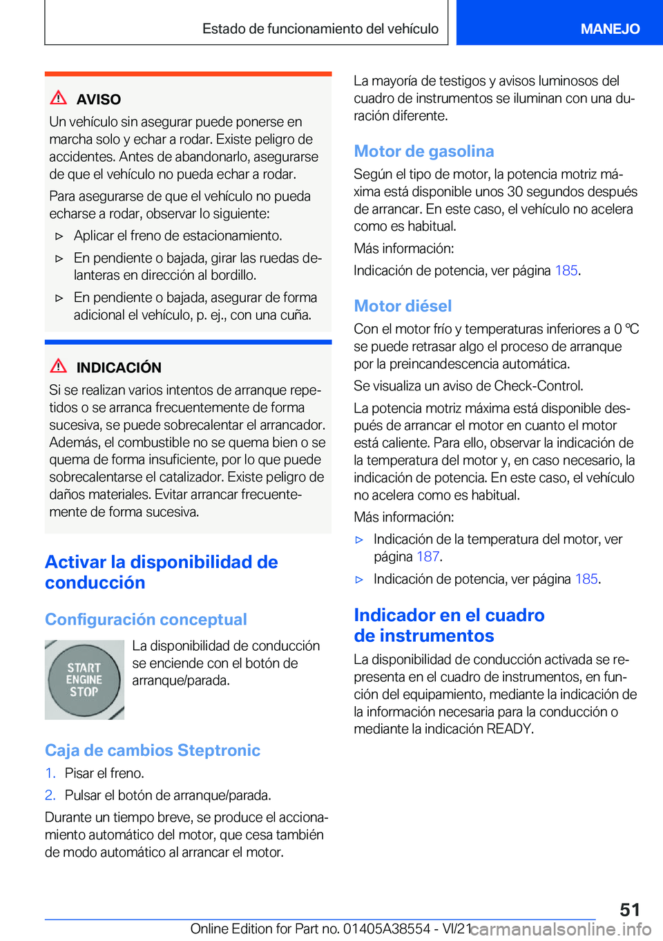 BMW X6 2022  Manuales de Empleo (in Spanish) �A�V�I�S�O
�U�n��v�e�h�