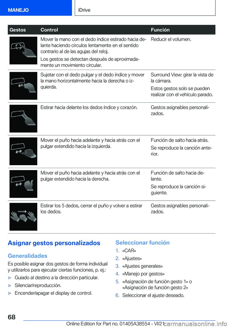 BMW X6 2022  Manuales de Empleo (in Spanish) �G�e�s�t�o�s�C�o�n�t�r�o�l�F�u�n�c�i�