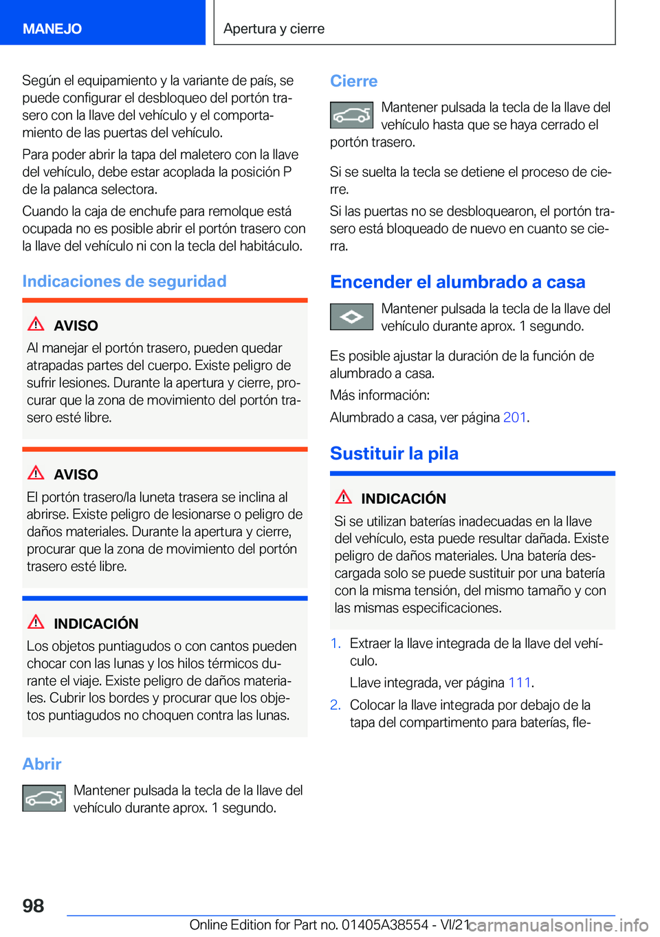 BMW X6 2022  Manuales de Empleo (in Spanish) �S�e�g�