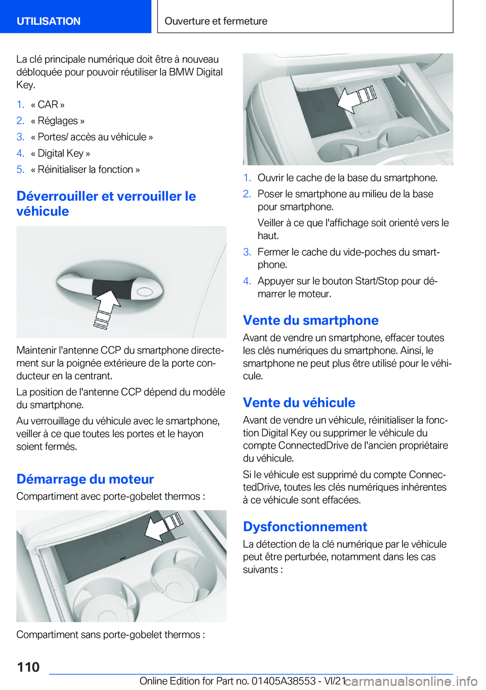BMW X6 2022  Notices Demploi (in French) �L�a��c�l�é��p�r�i�n�c�i�p�a�l�e��n�u�m�é�r�i�q�u�e��d�o�i�t��ê�t�r�e��