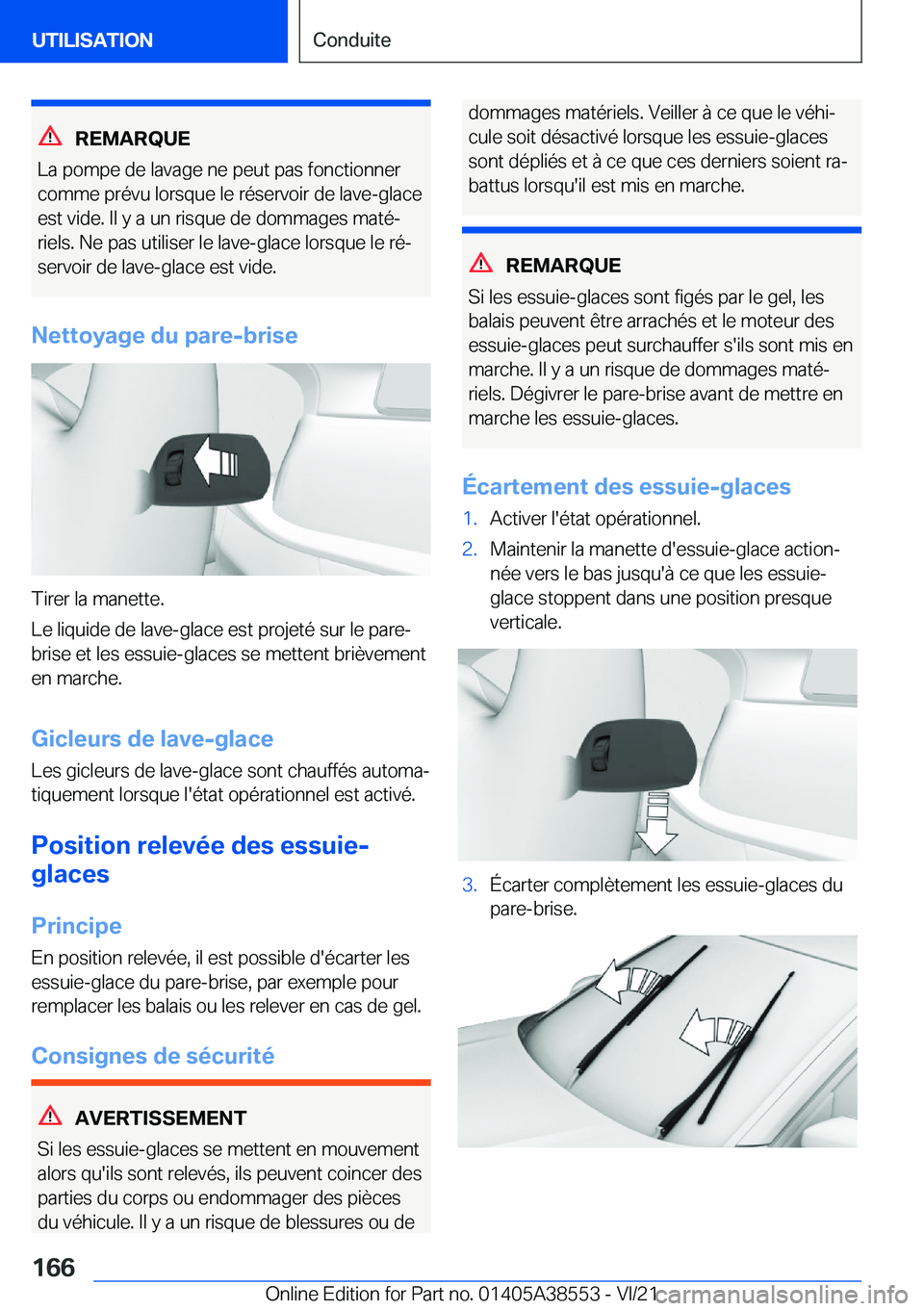 BMW X6 2022  Notices Demploi (in French) �R�E�M�A�R�Q�U�E
�L�a��p�o�m�p�e��d�e��l�a�v�a�g�e��n�e��p�e�u�t��p�a�s��f�o�n�c�t�i�o�n�n�e�r
�c�o�m�m�e��p�r�é�v�u��l�o�r�s�q�u�e��l�e��r�é�s�e�r�v�o�i�r��d�e��l�a�v�e�-�g�l�a�c�e
�e�