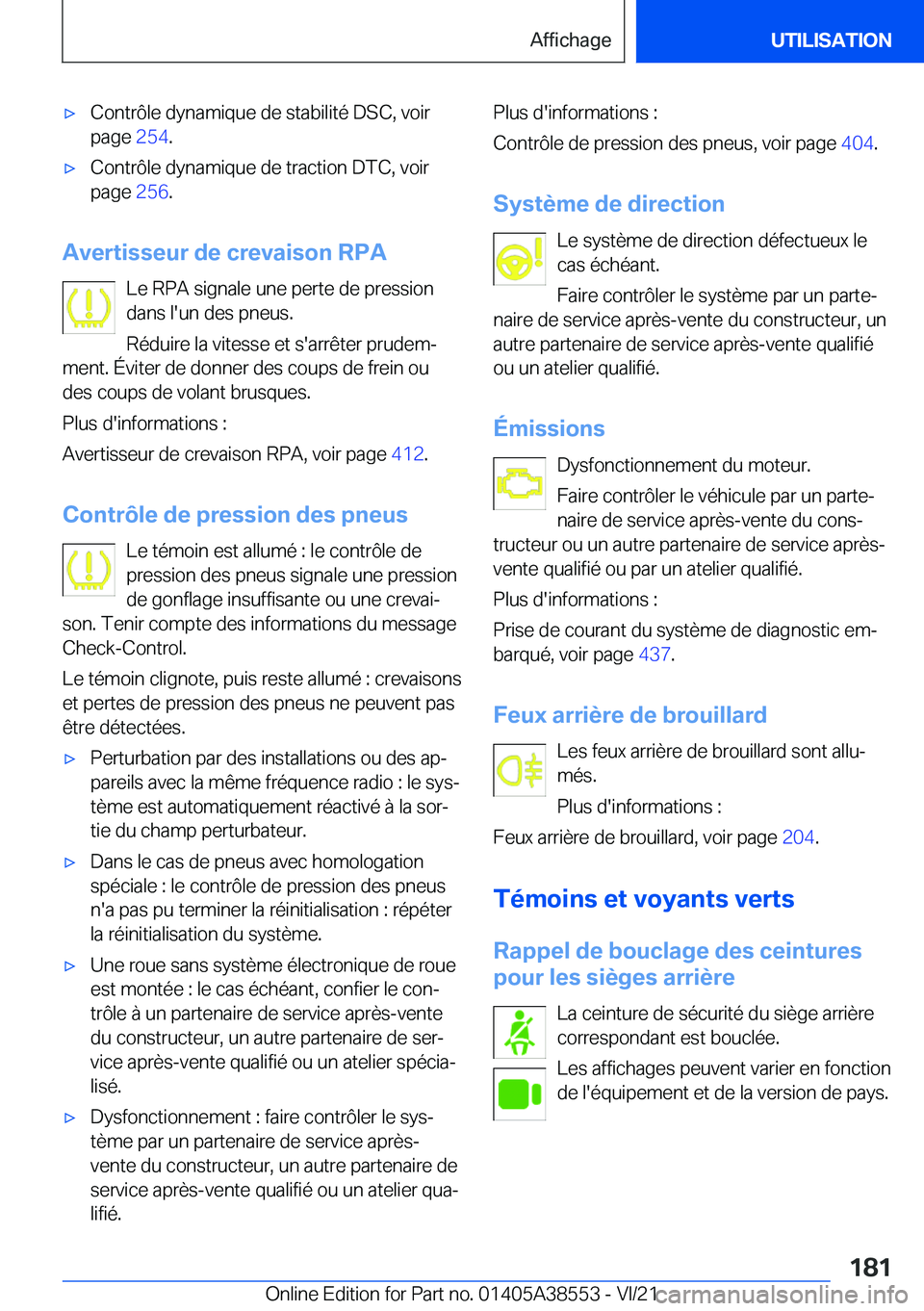 BMW X6 2022  Notices Demploi (in French) 'x�C�o�n�t�r�