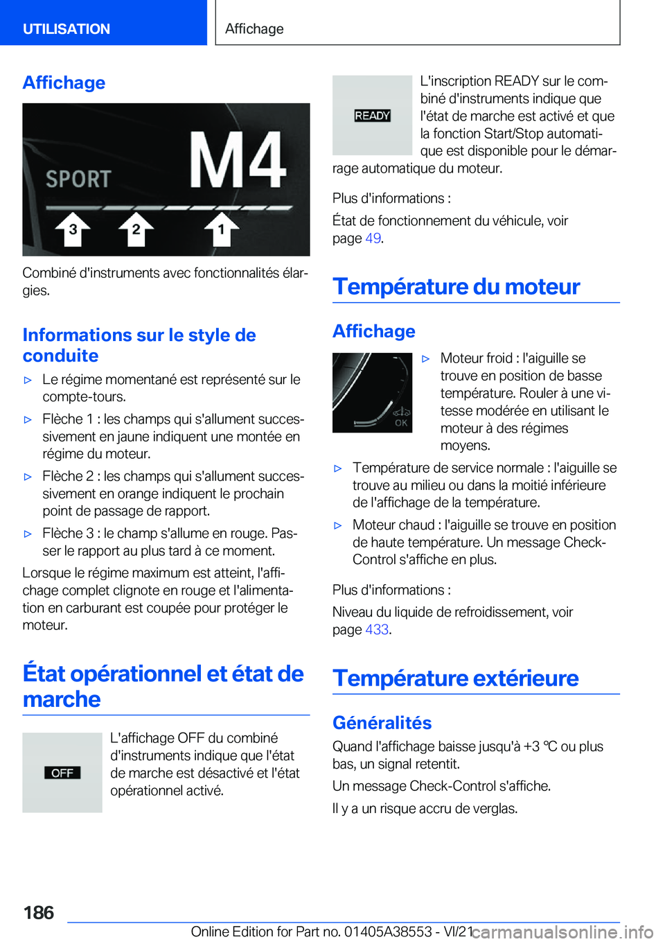 BMW X6 2022  Notices Demploi (in French) �A�f�f�i�c�h�a�g�e
�C�o�m�b�i�n�é��d�'�i�n�s�t�r�u�m�e�n�t�s��a�v�e�c��f�o�n�c�t�i�o�n�n�a�l�i�t�é�s��é�l�a�rj�g�i�e�s�.
�I�n�f�o�r�m�a�t�i�o�n�s��s�u�r��l�e��s�t�y�l�e��d�e
�c�o�n�d�u