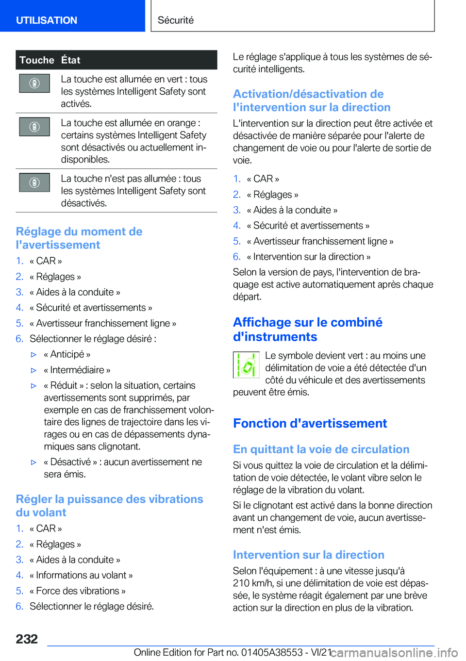 BMW X6 2022  Notices Demploi (in French) �T�o�u�c�h�e�