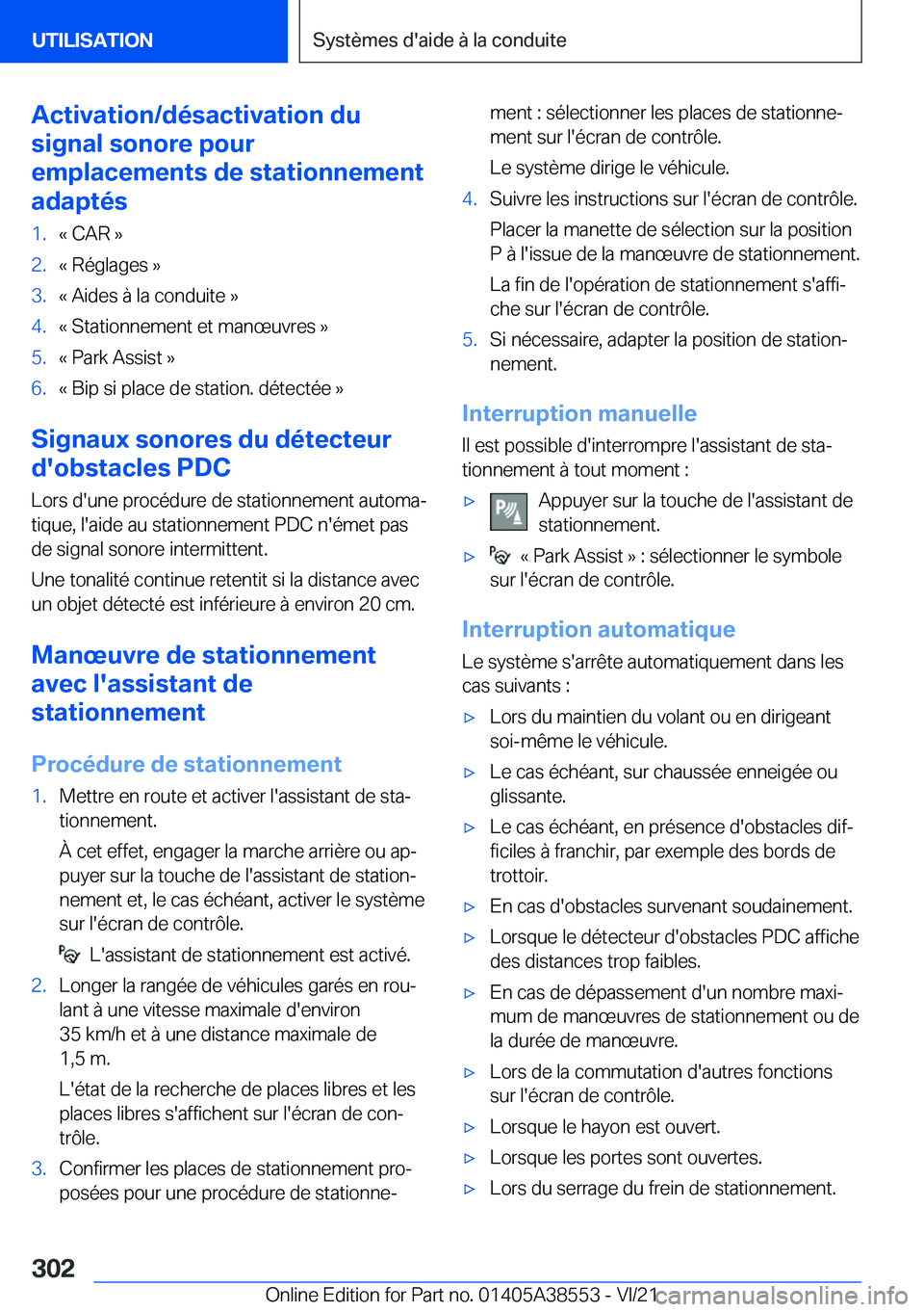 BMW X6 2022  Notices Demploi (in French) �A�c�t�i�v�a�t�i�o�n�/�d�é�s�a�c�t�i�v�a�t�i�o�n��d�u
�s�i�g�n�a�l��s�o�n�o�r�e��p�o�u�r
�e�m�p�l�a�c�e�m�e�n�t�s��d�e��s�t�a�t�i�o�n�n�e�m�e�n�t
�a�d�a�p�t�é�s�1�.�k��C�A�R��{�2�.�k��R�é�g