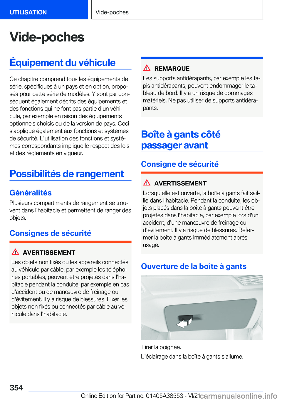 BMW X6 2022  Notices Demploi (in French) �V�i�d�e�-�p�o�c�h�e�s�