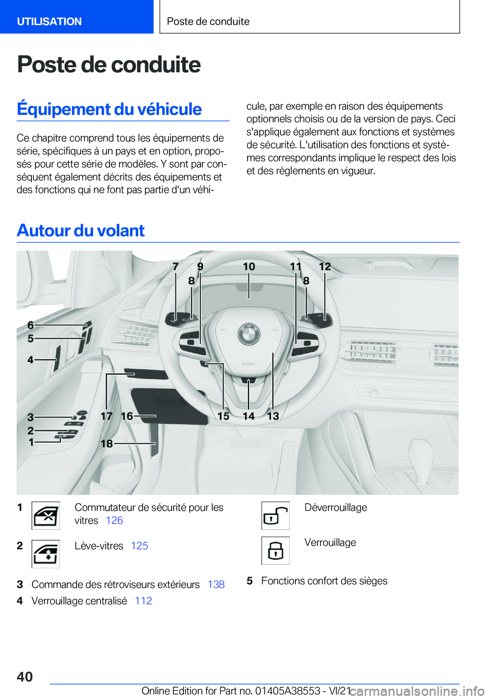 BMW X6 2022  Notices Demploi (in French) �P�o�s�t�e��d�e��c�o�n�d�u�i�t�e�