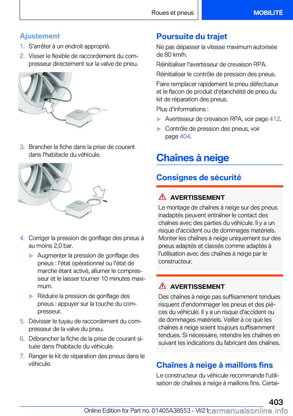 BMW X6 2022  Notices Demploi (in French) �A�j�u�s�t�e�m�e�n�t�1�.�S�'�a�r�r�ê�t�e�r��