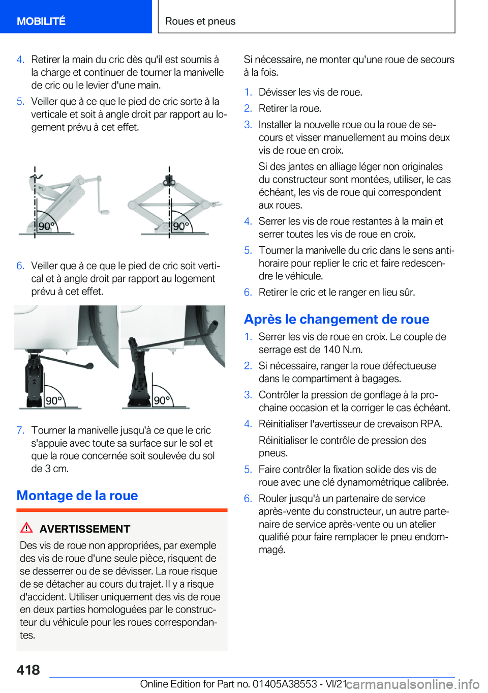 BMW X6 2022  Notices Demploi (in French) �4�.�R�e�t�i�r�e�r��l�a��m�a�i�n��d�u��c�r�i�c��d�è�s��q�u�'�i�l��e�s�t��s�o�u�m�i�s��