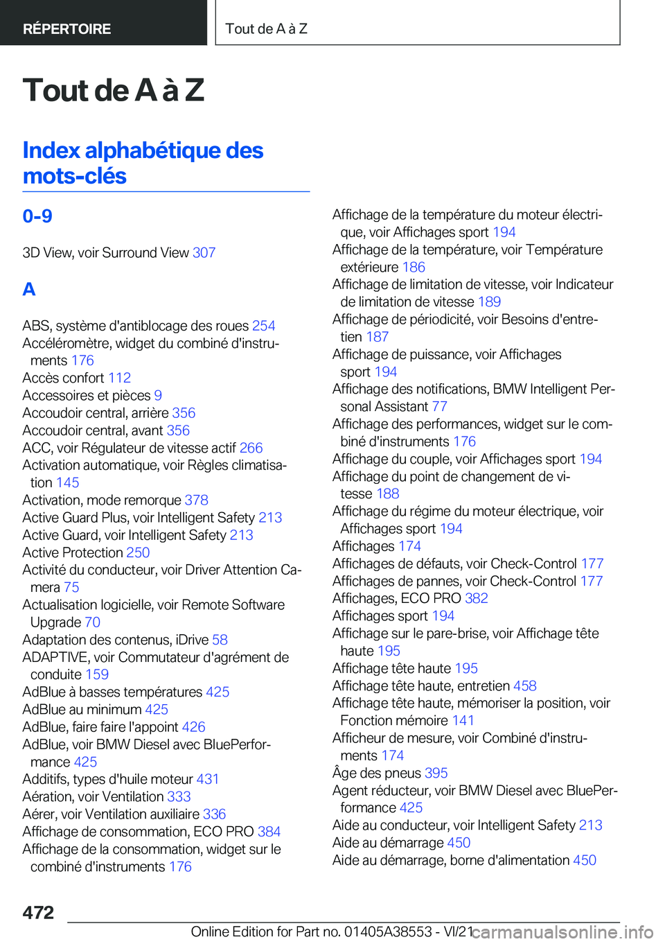 BMW X6 2022  Notices Demploi (in French) �T�o�u�t��d�e��A��
