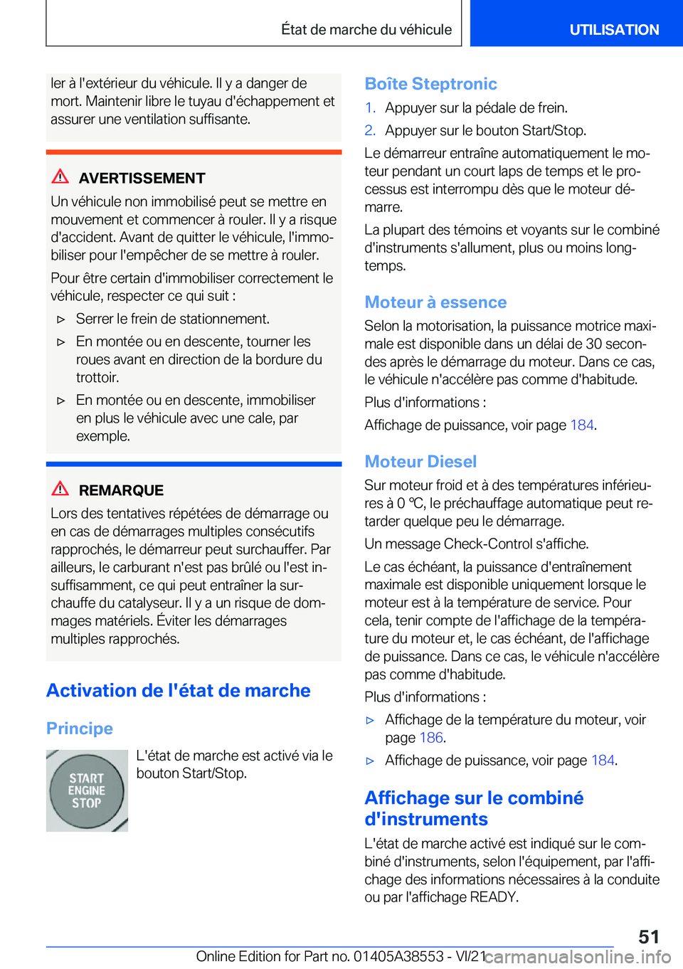 BMW X6 2022  Notices Demploi (in French) �l�e�r��
