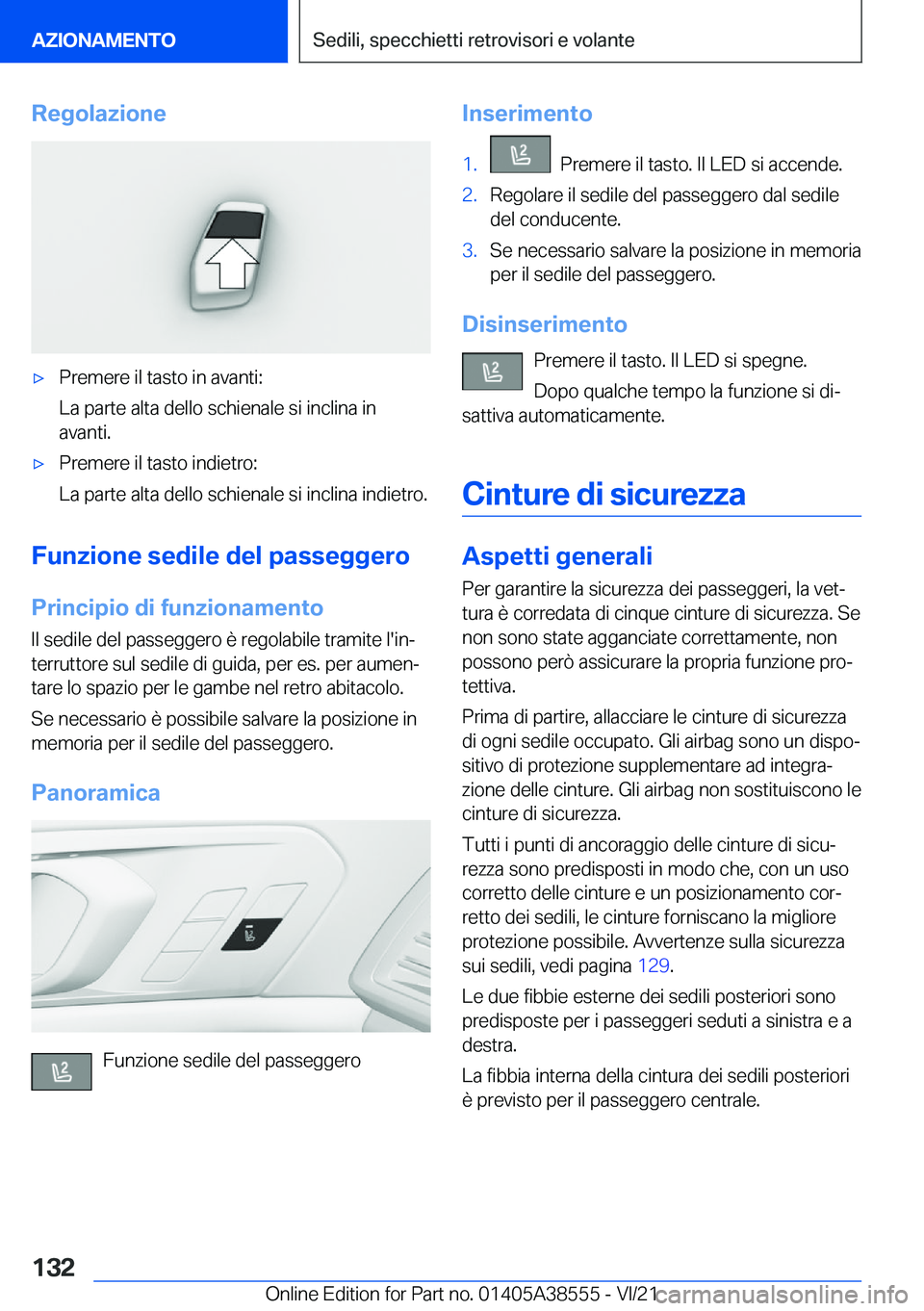 BMW X6 2022  Libretti Di Uso E manutenzione (in Italian) �R�e�g�o�l�a�z�i�o�n�e'x�P�r�e�m�e�r�e��i�l��t�a�s�t�o��i�n��a�v�a�n�t�i�:
�L�a��p�a�r�t�e��a�l�t�a��d�e�l�l�o��s�c�h�i�e�n�a�l�e��s�i��i�n�c�l�i�n�a��i�n �a�v�a�n�t�i�.'x�P�r�e�m�e
