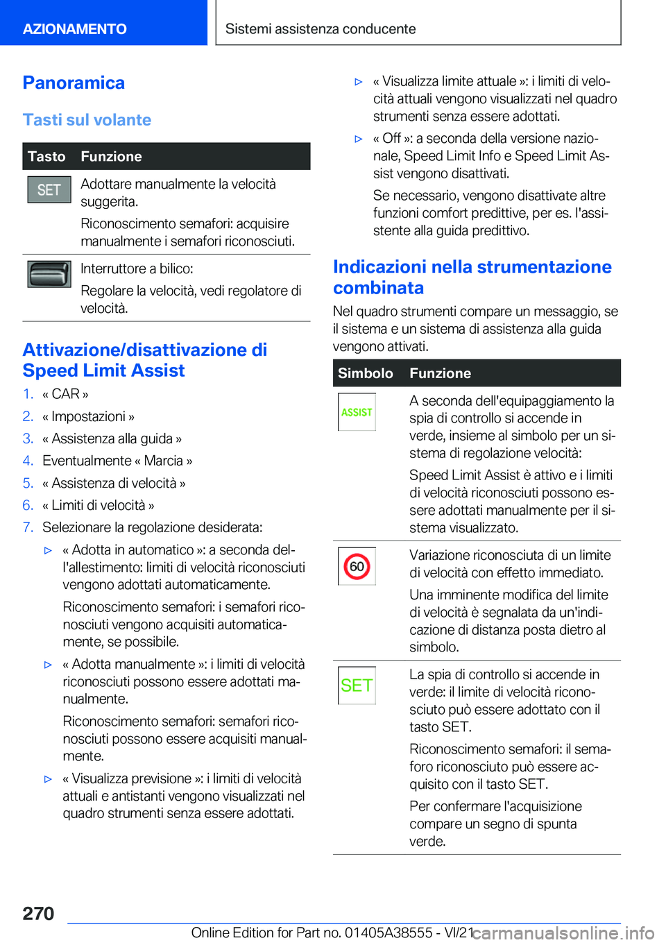 BMW X6 2022  Libretti Di Uso E manutenzione (in Italian) �P�a�n�o�r�a�m�i�c�a�T�a�s�t�i��s�u�l��v�o�l�a�n�t�e�T�a�s�t�o�F�u�n�z�i�o�n�e�A�d�o�t�t�a�r�e��m�a�n�u�a�l�m�e�n�t�e��l�a��v�e�l�o�c�i�t�