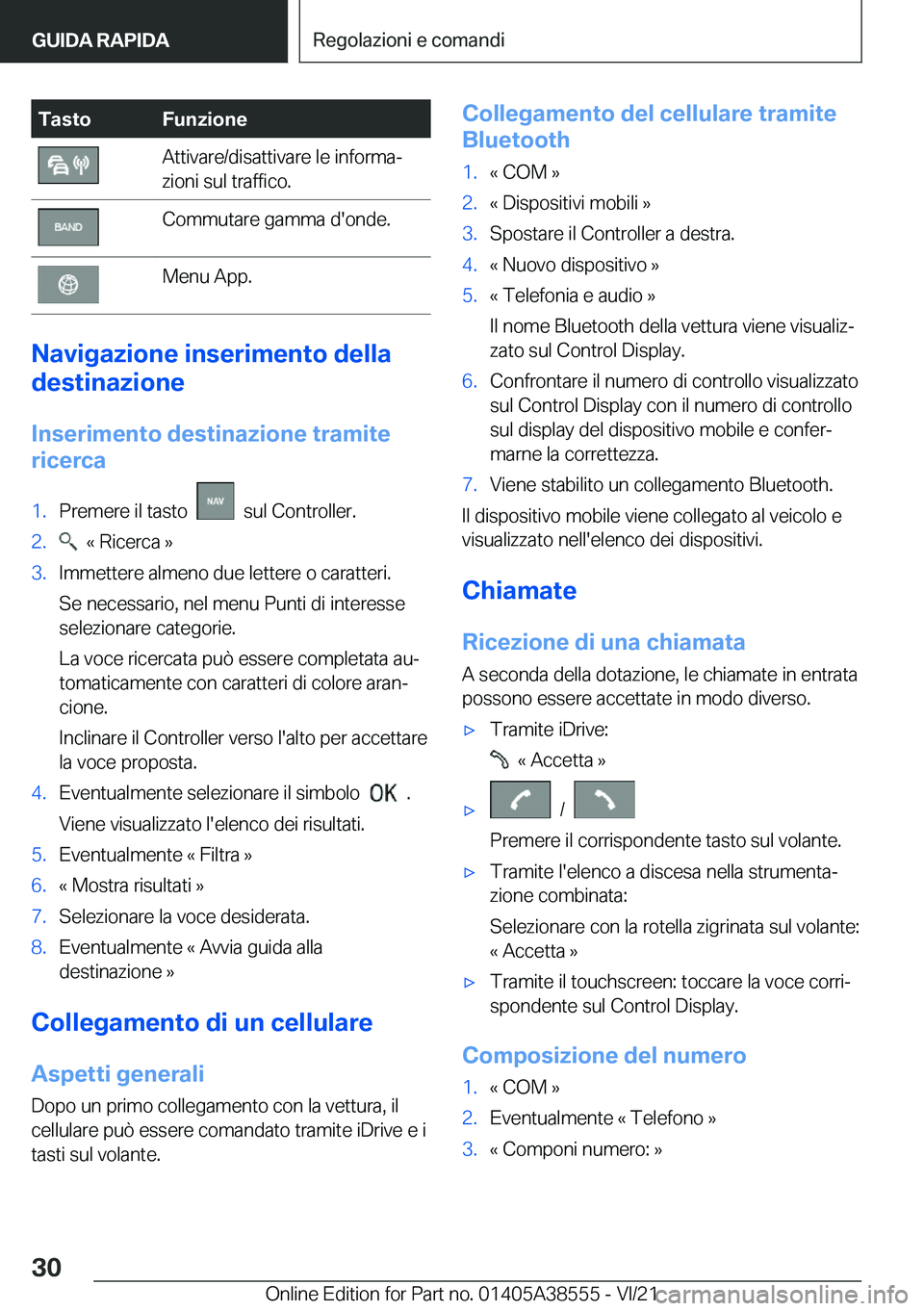 BMW X6 2022  Libretti Di Uso E manutenzione (in Italian) �T�a�s�t�o�F�u�n�z�i�o�n�e�A�t�t�i�v�a�r�e�/�d�i�s�a�t�t�i�v�a�r�e��l�e��i�n�f�o�r�m�aª
�z�i�o�n�i��s�u�l��t�r�a�f�f�i�c�o�.�C�o�m�m�u�t�a�r�e��g�a�m�m�a��d�'�o�n�d�e�.�M�e�n�u��A�p�p�.
�