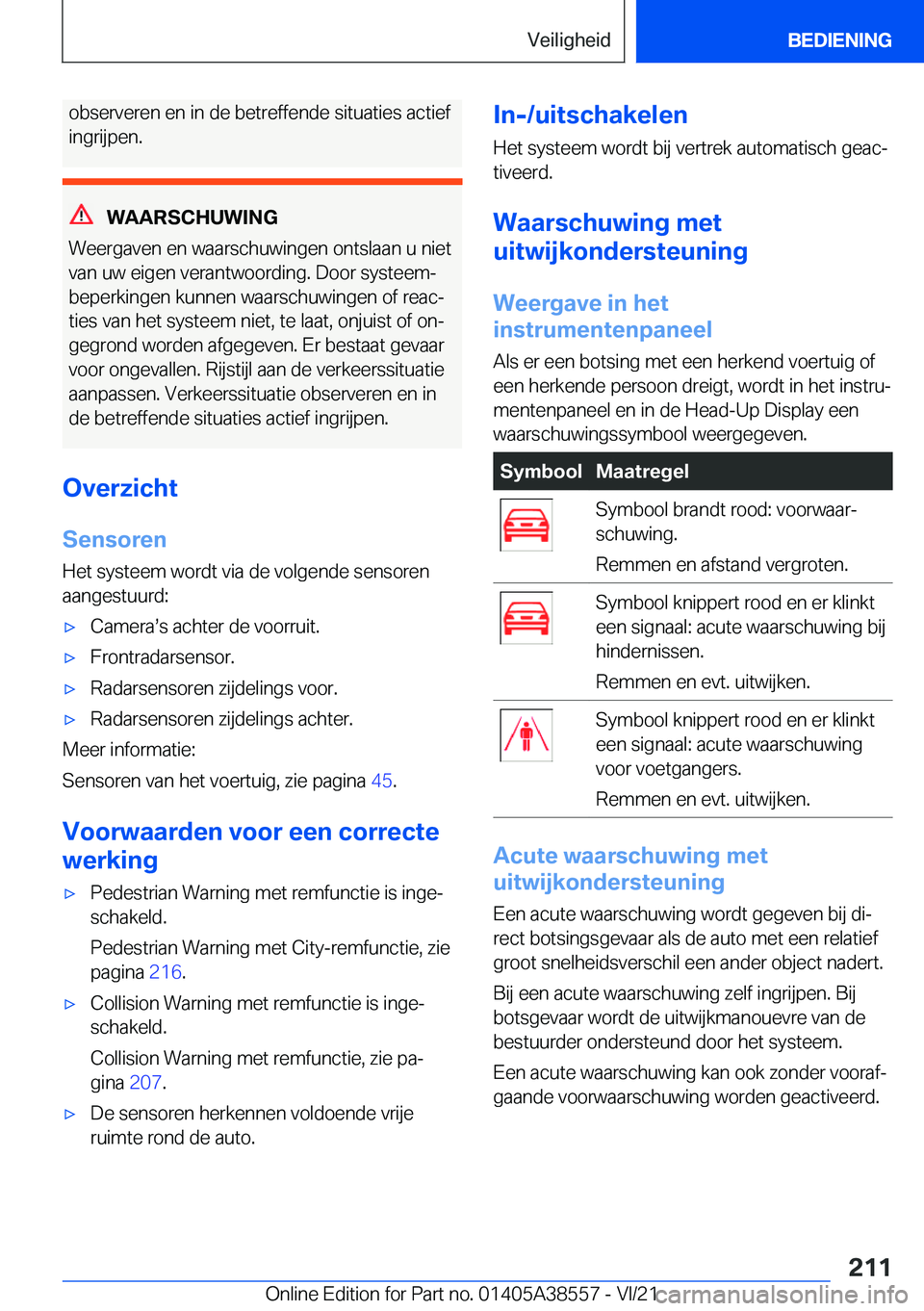 BMW X6 2022  Instructieboekjes (in Dutch) �o�b�s�e�r�v�e�r�e�n��e�n��i�n��d�e��b�e�t�r�e�f�f�e�n�d�e��s�i�t�u�a�t�i�e�s��a�c�t�i�e�f
�i�n�g�r�i�j�p�e�n�.
�W�A�A�R�S�C�H�U�W�I�N�G
�W�e�e�r�g�a�v�e�n��e�n��w�a�a�r�s�c�h�u�w�i�n�g�e�n��