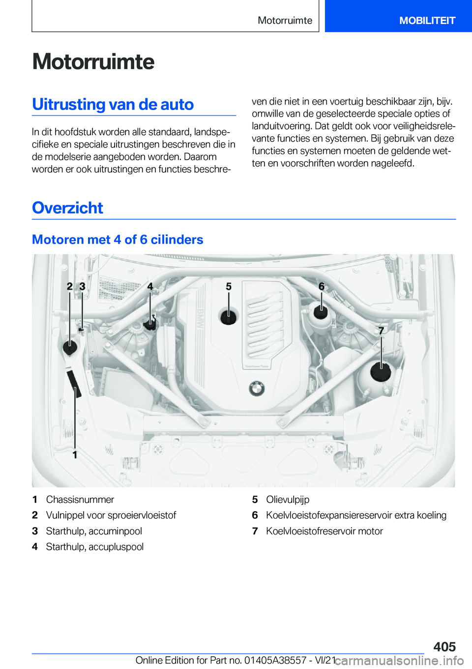 BMW X6 2022  Instructieboekjes (in Dutch) �M�o�t�o�r�r�u�i�m�t�e�U�i�t�r�u�s�t�i�n�g��v�a�n��d�e��a�u�t�o
�I�n��d�i�t��h�o�o�f�d�s�t�u�k��w�o�r�d�e�n��a�l�l�e��s�t�a�n�d�a�a�r�d�,��l�a�n�d�s�p�ej�c�i�f�i�e�k�e��e�n��s�p�e�c�i�a�l�
