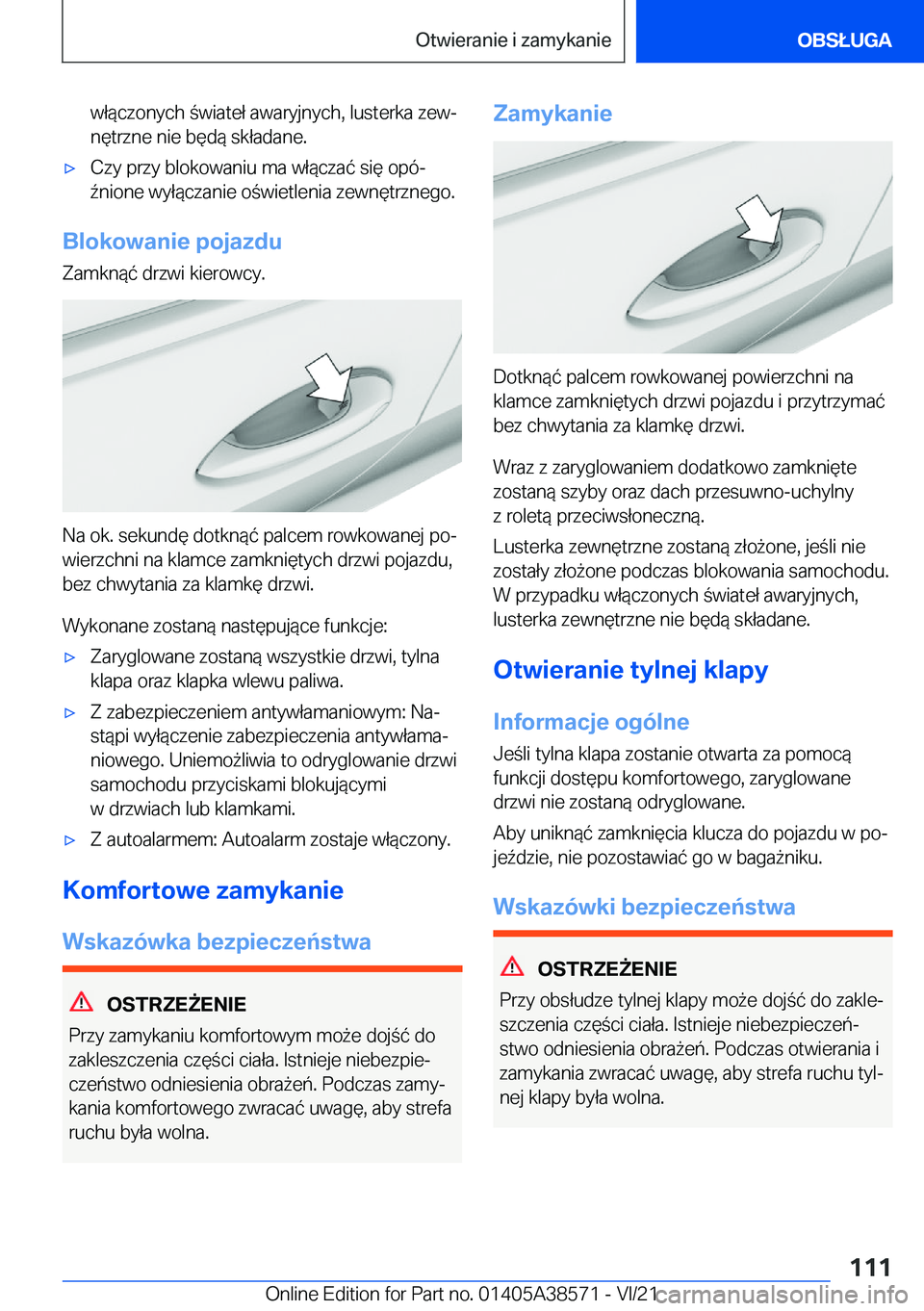BMW X6 2022  Instrukcja obsługi (in Polish) �w�ł�