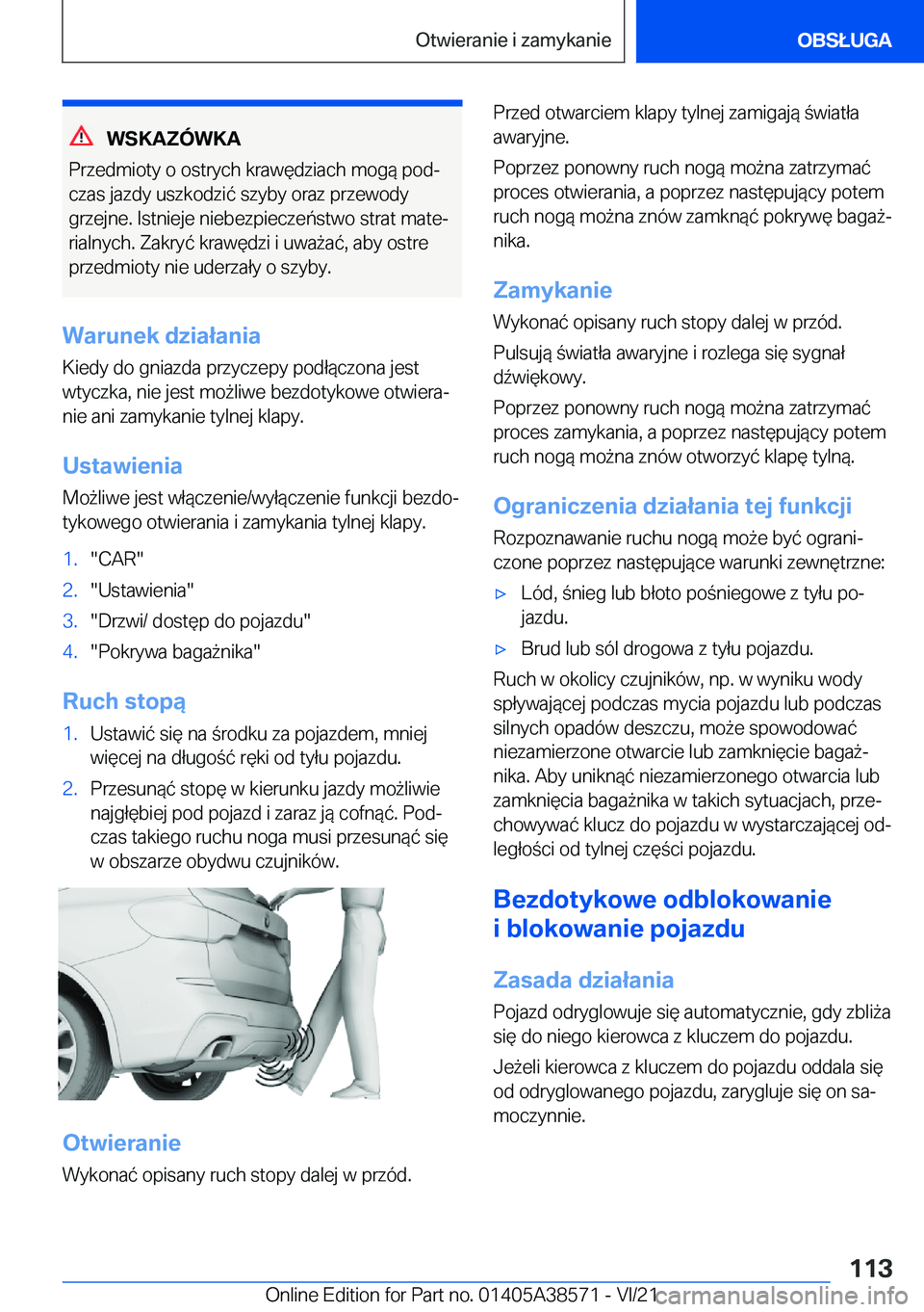 BMW X6 2022  Instrukcja obsługi (in Polish) �W�S�K�A�Z�
