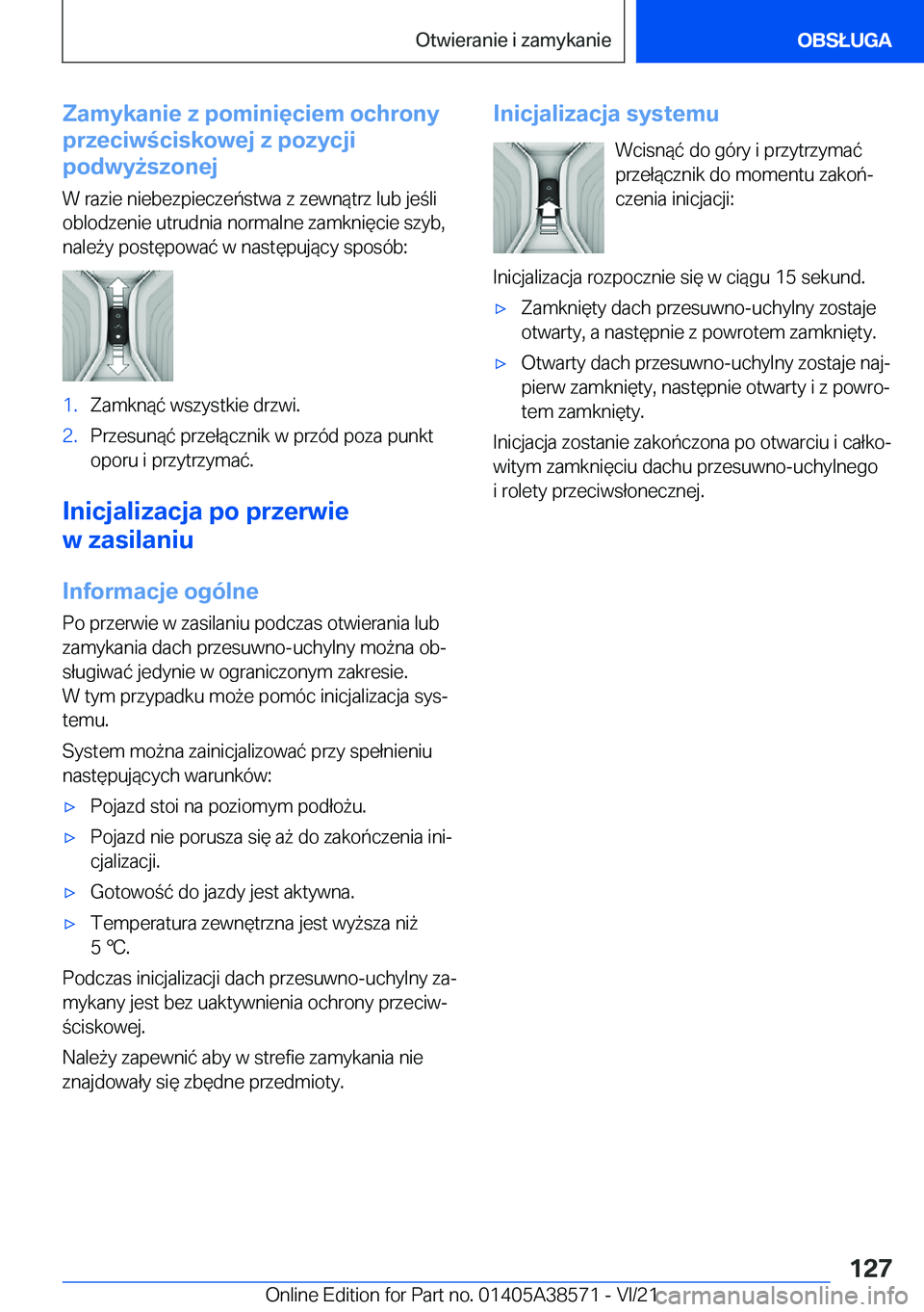 BMW X6 2022  Instrukcja obsługi (in Polish) �Z�a�m�y�k�a�n�i�e��z��p�o�m�i�n�i�