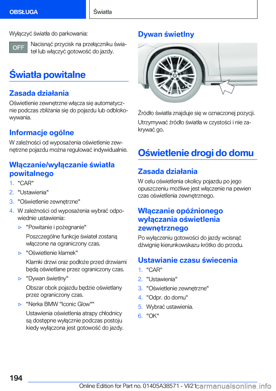 BMW X6 2022  Instrukcja obsługi (in Polish) �W�y�ł�