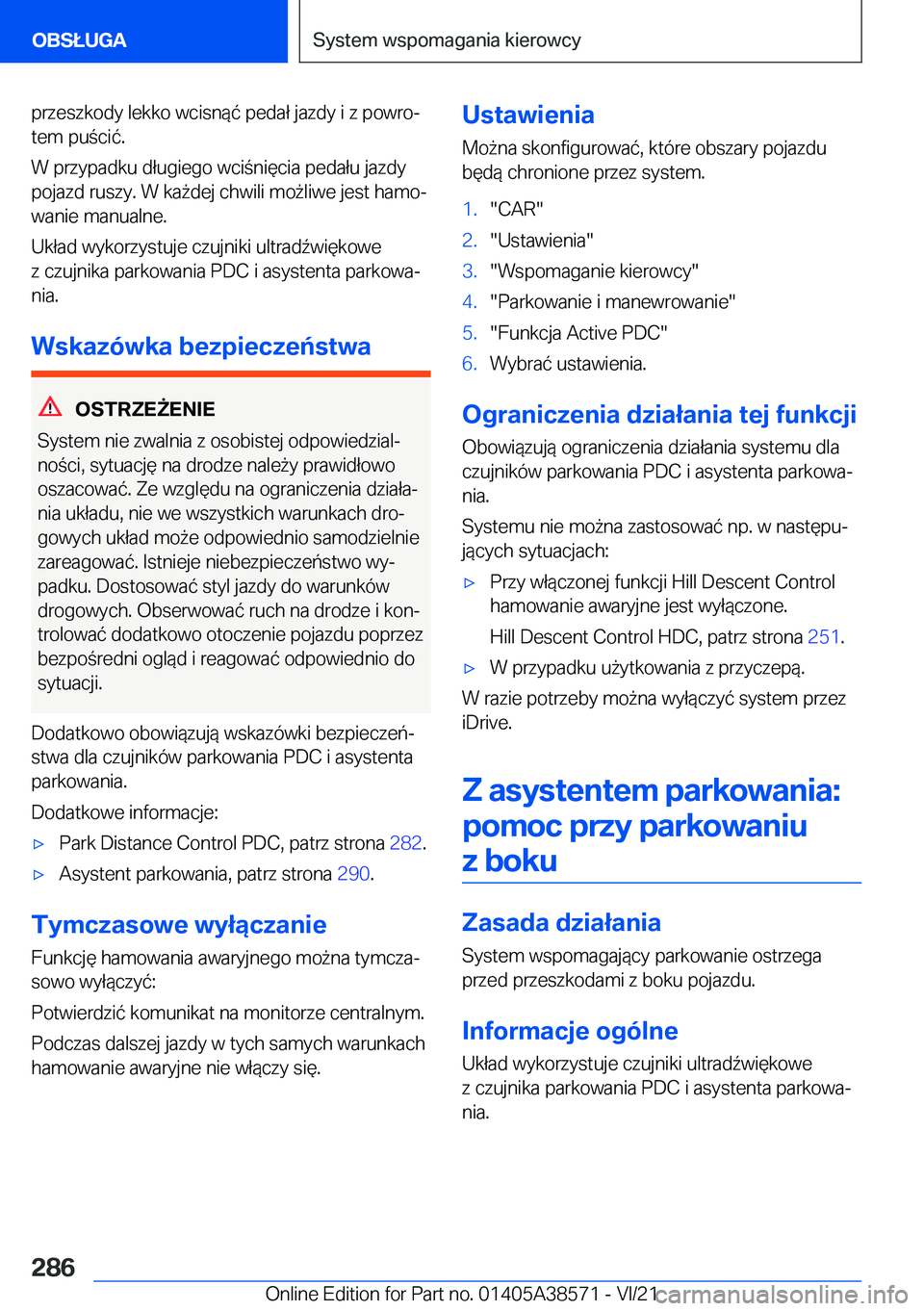 BMW X6 2022  Instrukcja obsługi (in Polish) �p�r�z�e�s�z�k�o�d�y��l�e�k�k�o��w�c�i�s�n�
