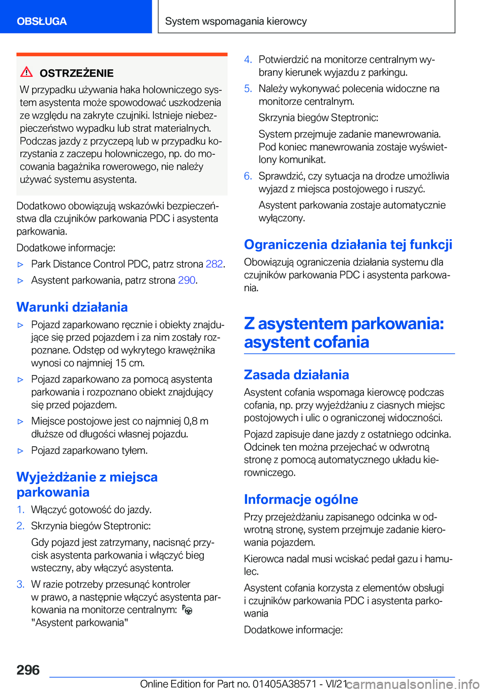 BMW X6 2022  Instrukcja obsługi (in Polish) �O�S�T�R�Z�E8�E�N�I�E
�W��p�r�z�y�p�a�d�k�u��u9�y�w�a�n�i�a��h�a�k�a��h�o�l�o�w�n�i�c�z�e�g�o��s�y�sj
�t�e�m��a�s�y�s�t�e�n�t�a��m�o9�e��s�p�o�w�o�d�o�w�a�