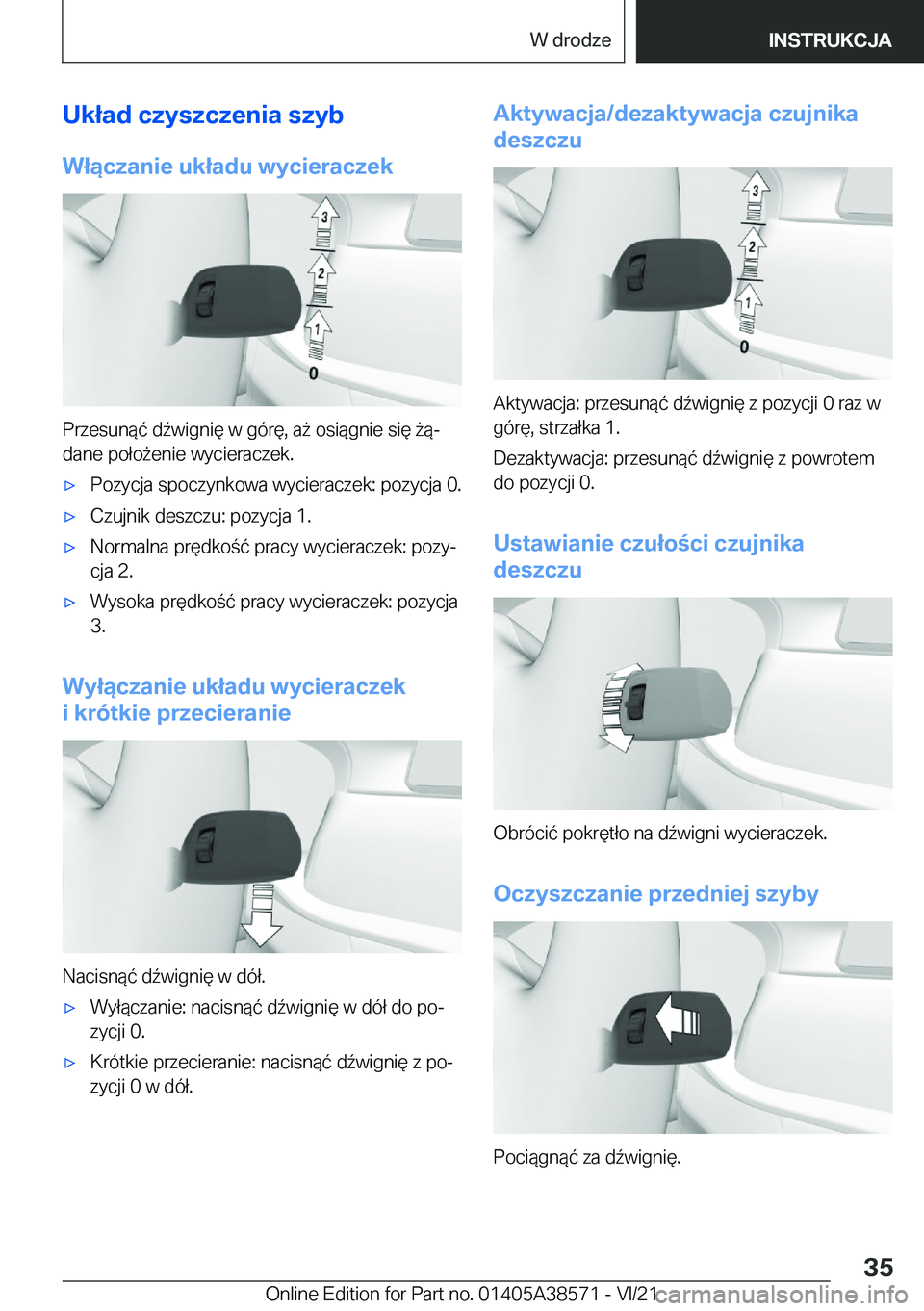 BMW X6 2022  Instrukcja obsługi (in Polish) �U�k�ł�a�d��c�z�y�s�z�c�z�e�n�i�a��s�z�y�b
�W�ł�ą�c�z�a�n�i�e��u�k�ł�a�d�u��w�y�c�i�e�r�a�c�z�e�k
�P�r�z�e�s�u�n�