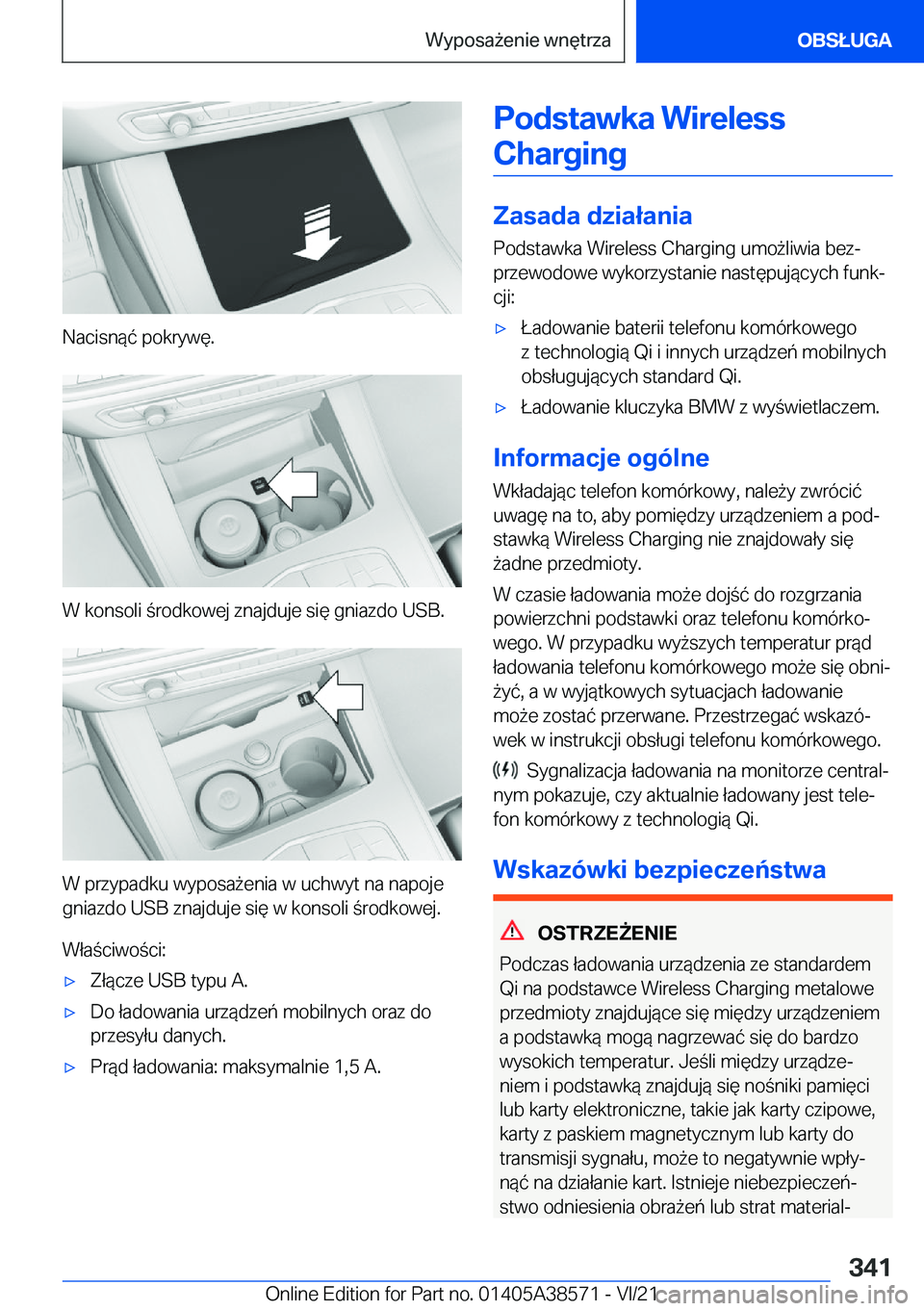 BMW X6 2022  Instrukcja obsługi (in Polish) �N�a�c�i�s�n�