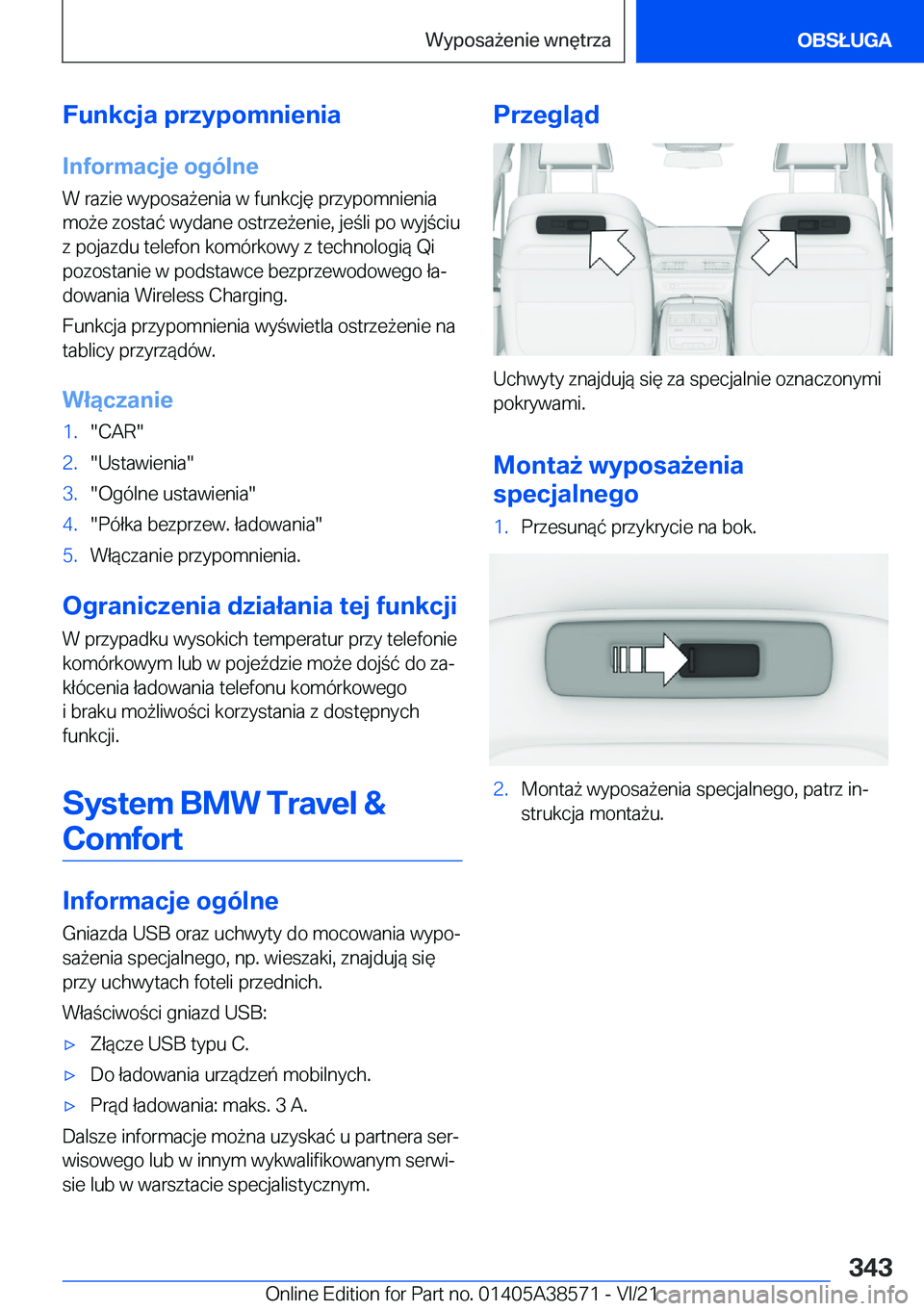 BMW X6 2022  Instrukcja obsługi (in Polish) �F�u�n�k�c�j�a��p�r�z�y�p�o�m�n�i�e�n�i�a
�I�n�f�o�r�m�a�c�j�e��o�g�
