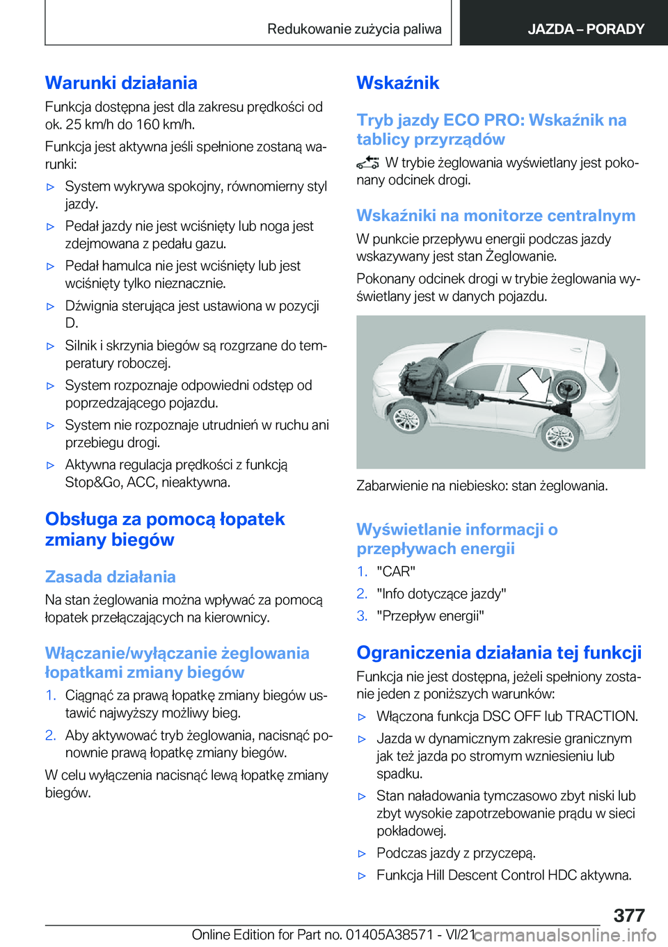 BMW X6 2022  Instrukcja obsługi (in Polish) �W�a�r�u�n�k�i��d�z�i�a�ł�a�n�i�a
�F�u�n�k�c�j�a��d�o�s�t�