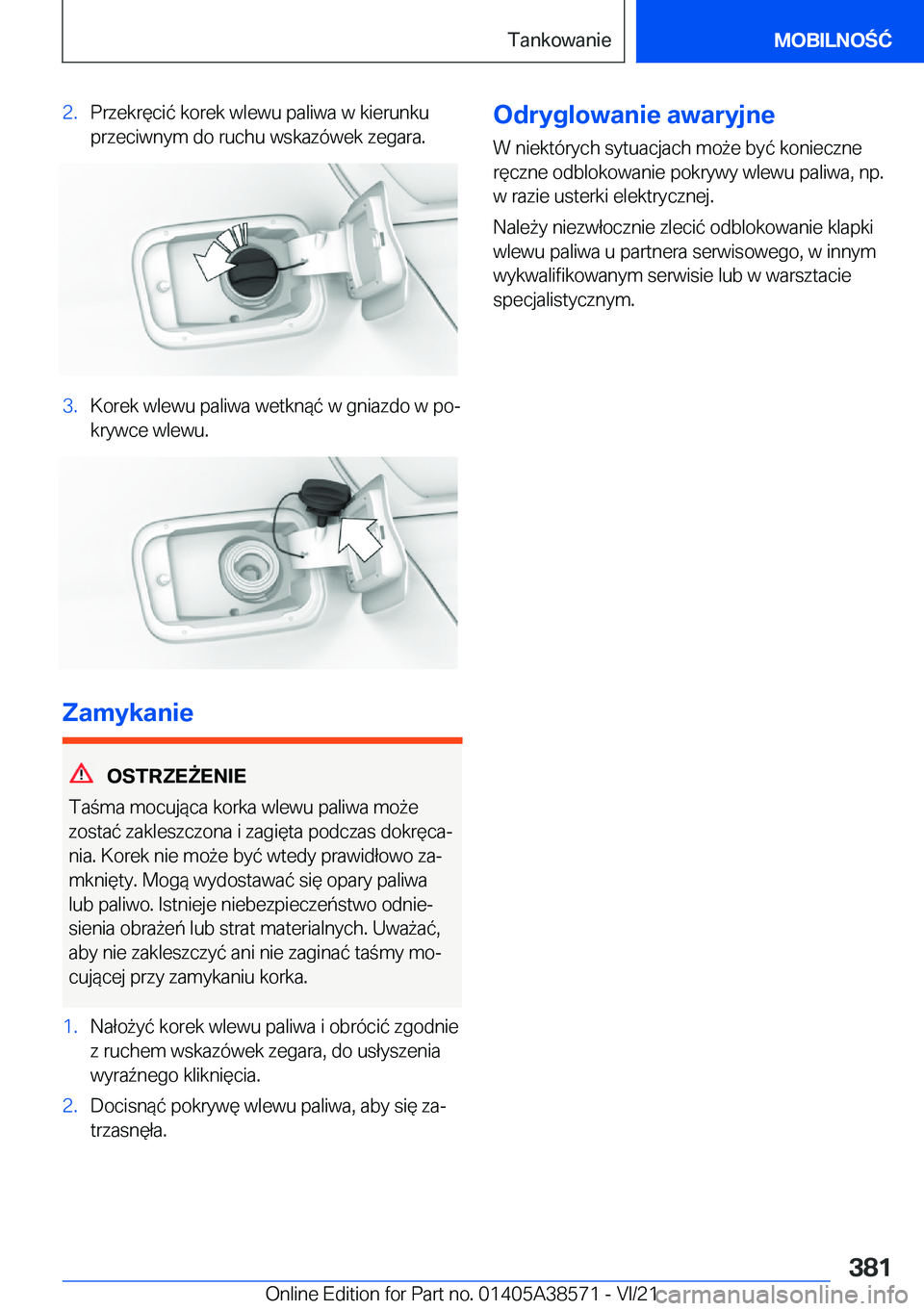 BMW X6 2022  Instrukcja obsługi (in Polish) �2�.�P�r�z�e�k�r�