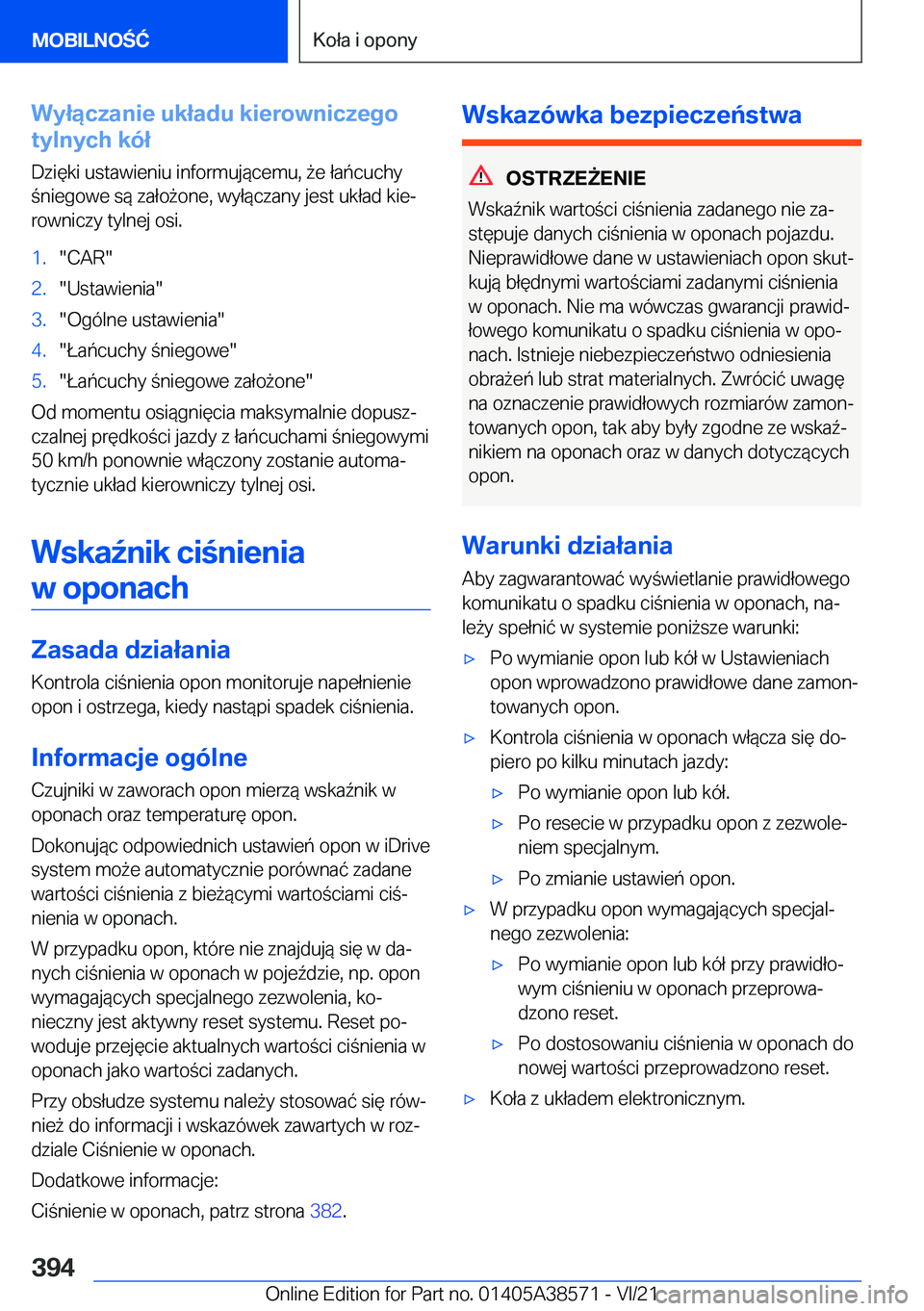 BMW X6 2022  Instrukcja obsługi (in Polish) �W�y�ł�ą�c�z�a�n�i�e��u�k�ł�a�d�u��k�i�e�r�o�w�n�i�c�z�e�g�o
�t�y�l�n�y�c�h��k�