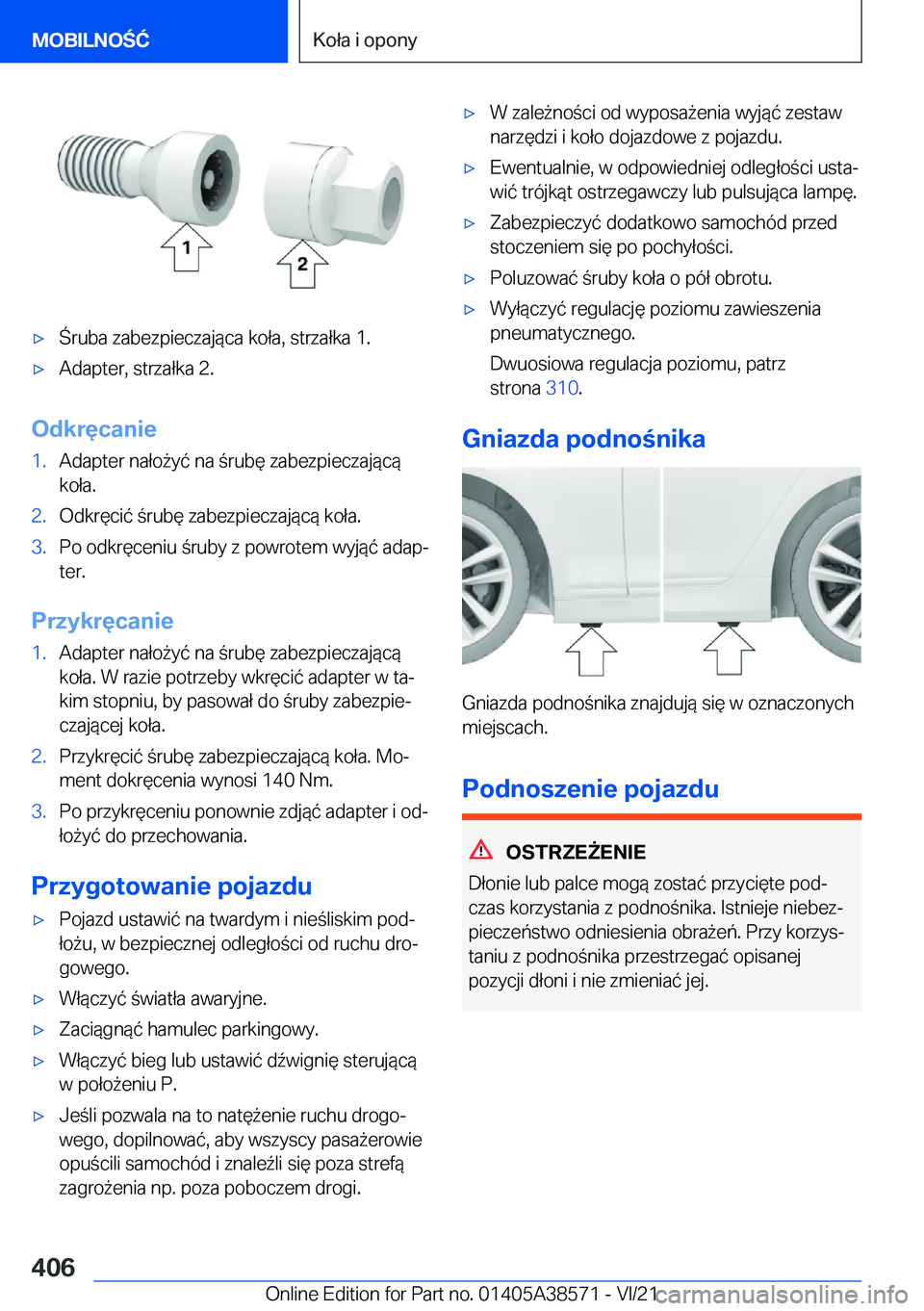 BMW X6 2022  Instrukcja obsługi (in Polish) 'x�r�u�b�a��z�a�b�e�z�p�i�e�c�z�a�j�