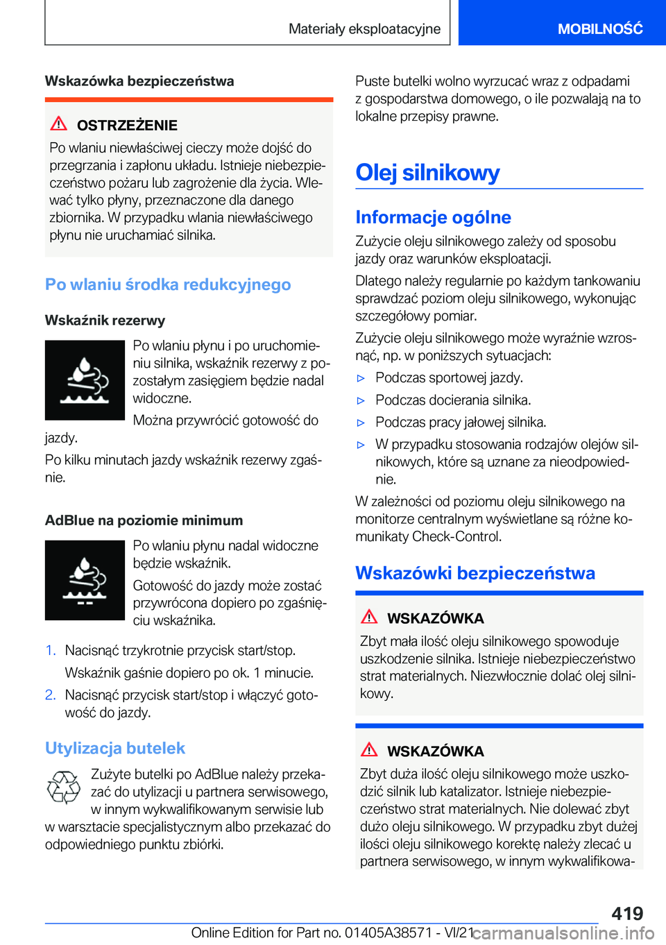 BMW X6 2022  Instrukcja obsługi (in Polish) �W�s�k�a�z�