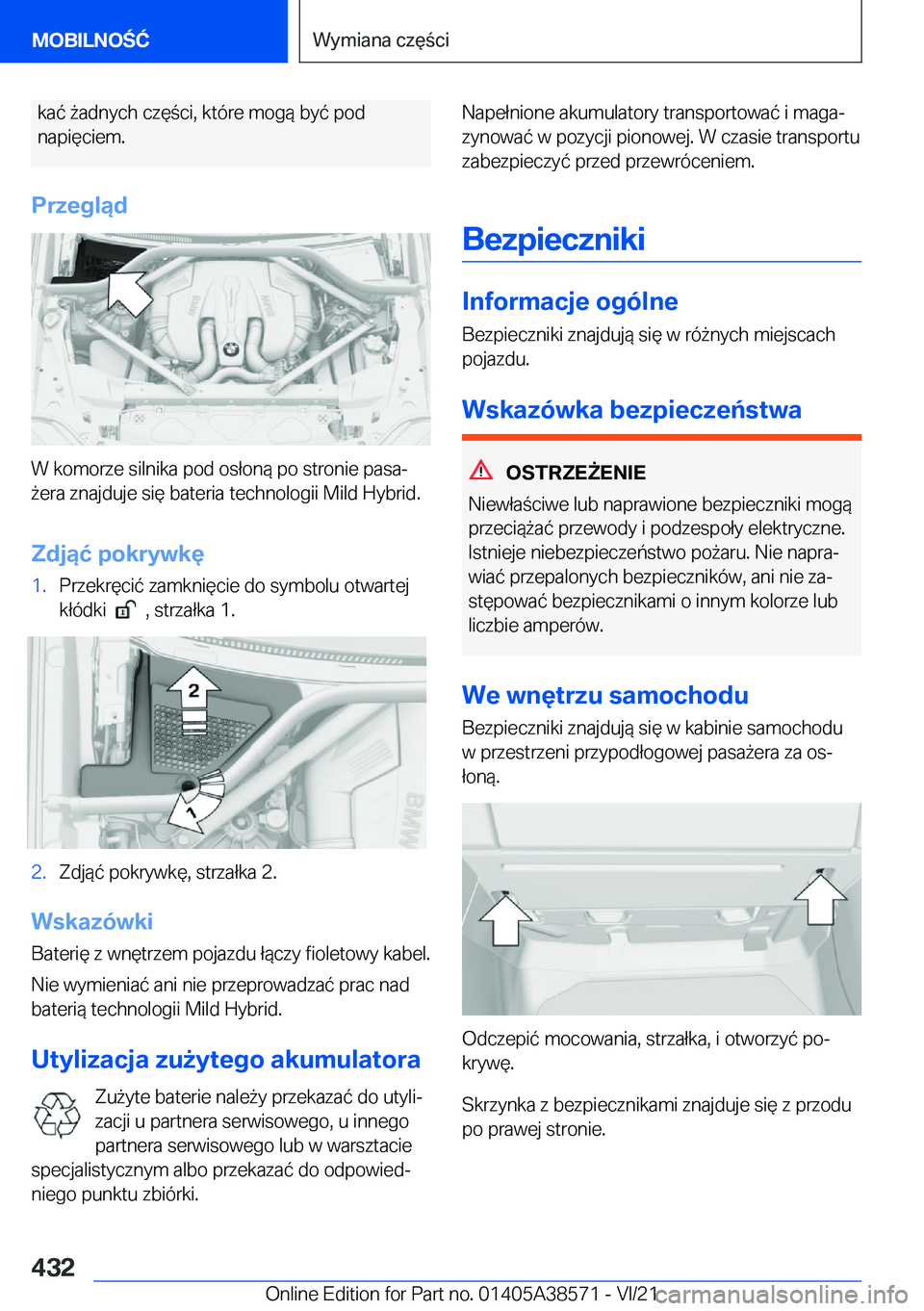 BMW X6 2022  Instrukcja obsługi (in Polish) �k�a�