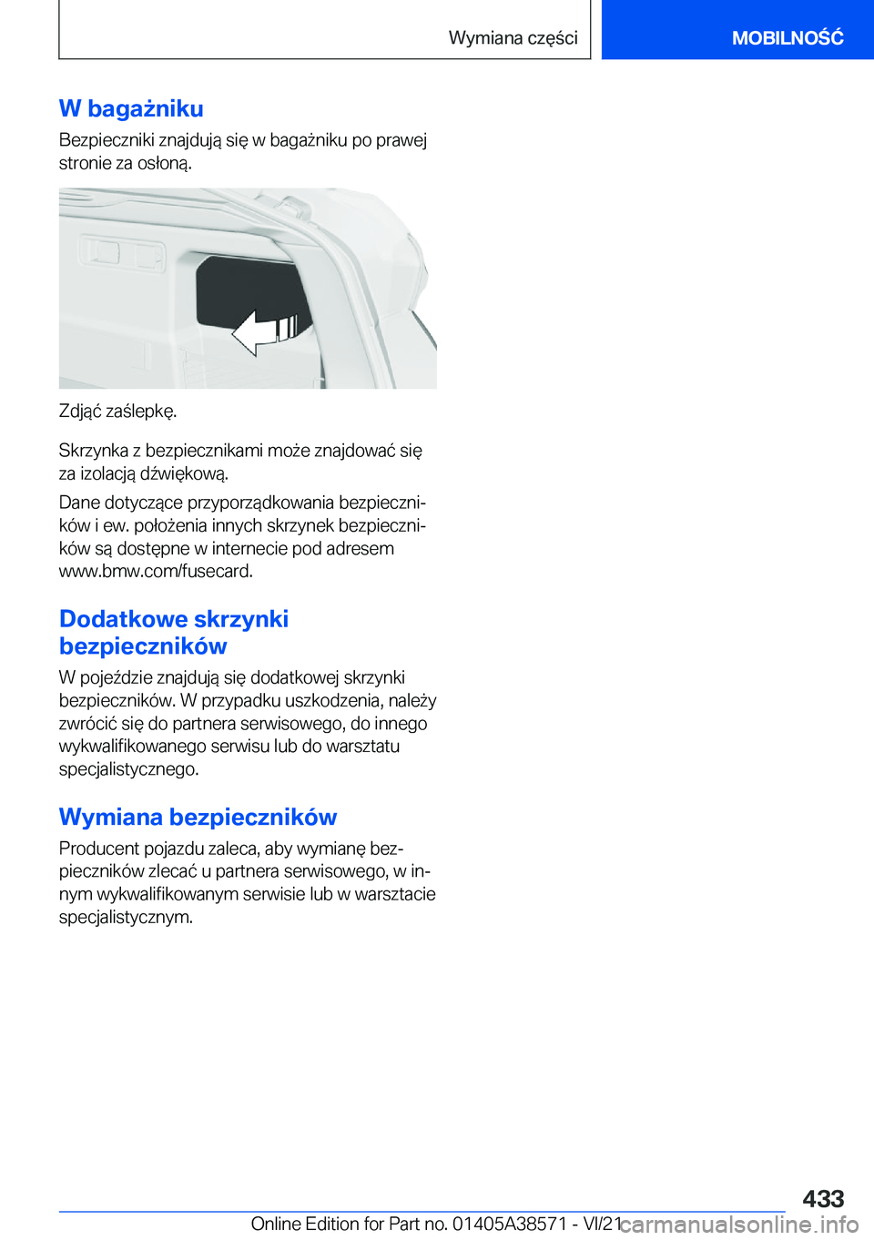 BMW X6 2022  Instrukcja obsługi (in Polish) �W��b�a�g�a9�n�i�k�u�B�e�z�p�i�e�c�z�n�i�k�i��z�n�a�j�d�u�j�