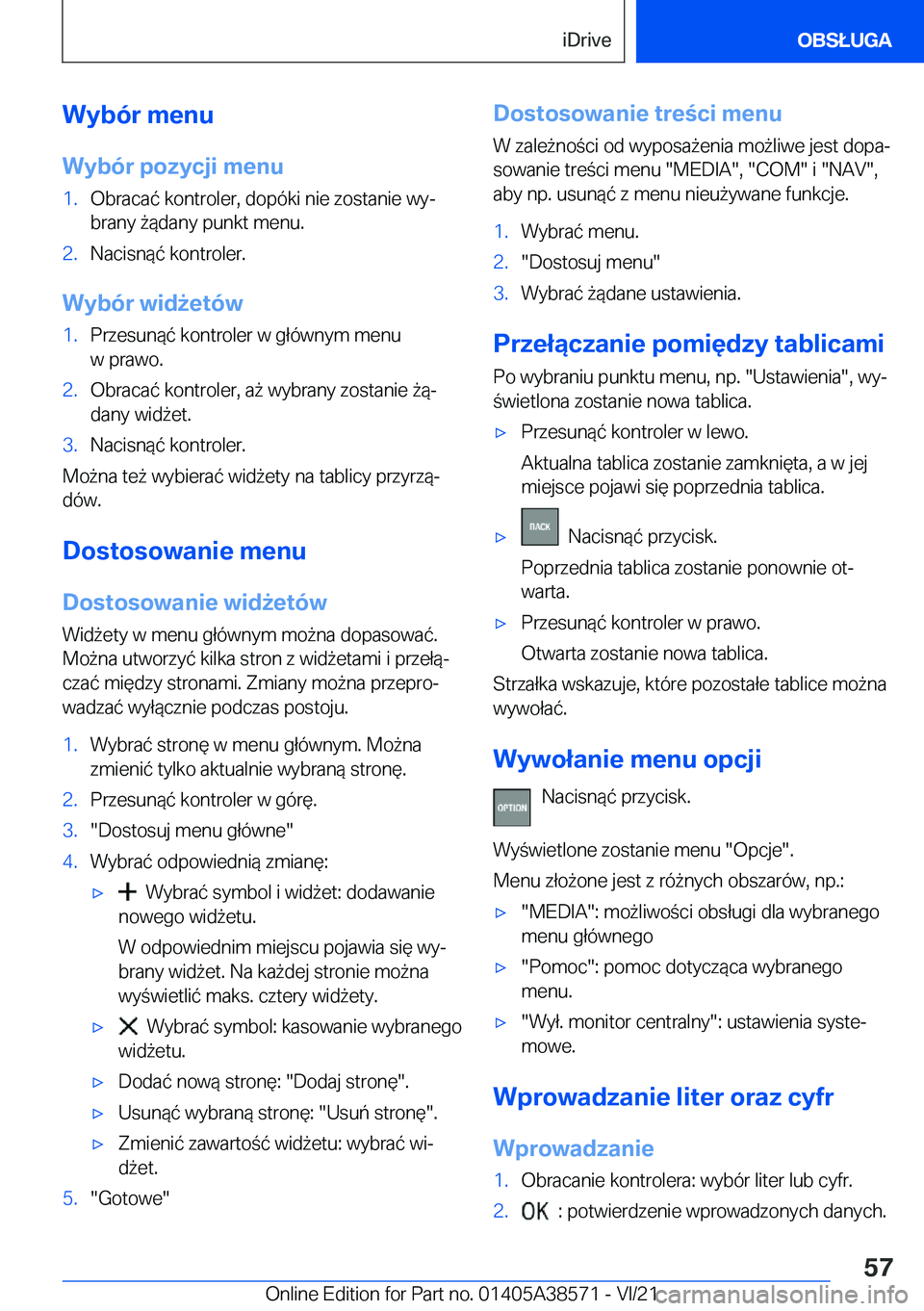 BMW X6 2022  Instrukcja obsługi (in Polish) �W�y�b�