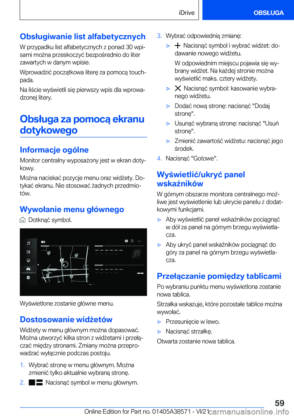 BMW X6 2022  Instrukcja obsługi (in Polish) �O�b�s�ł�u�g�i�w�a�n�i�e��l�i�s�t��a�l�f�a�b�e�t�y�c�z�n�y�c�h�W��p�r�z�y�p�a�d�k�u��l�i�s�t��a�l�f�a�b�e�t�y�c�z�n�y�c�h��z��p�o�n�a�d��3�0��w�p�ij�s�a�m�i��m�o9�n�a��p�r�z�e�s�k�o�c�z�