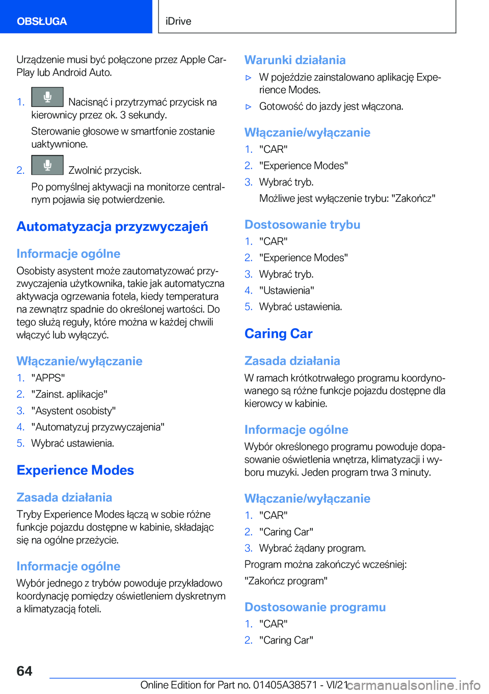 BMW X6 2022  Instrukcja obsługi (in Polish) �U�r�z�