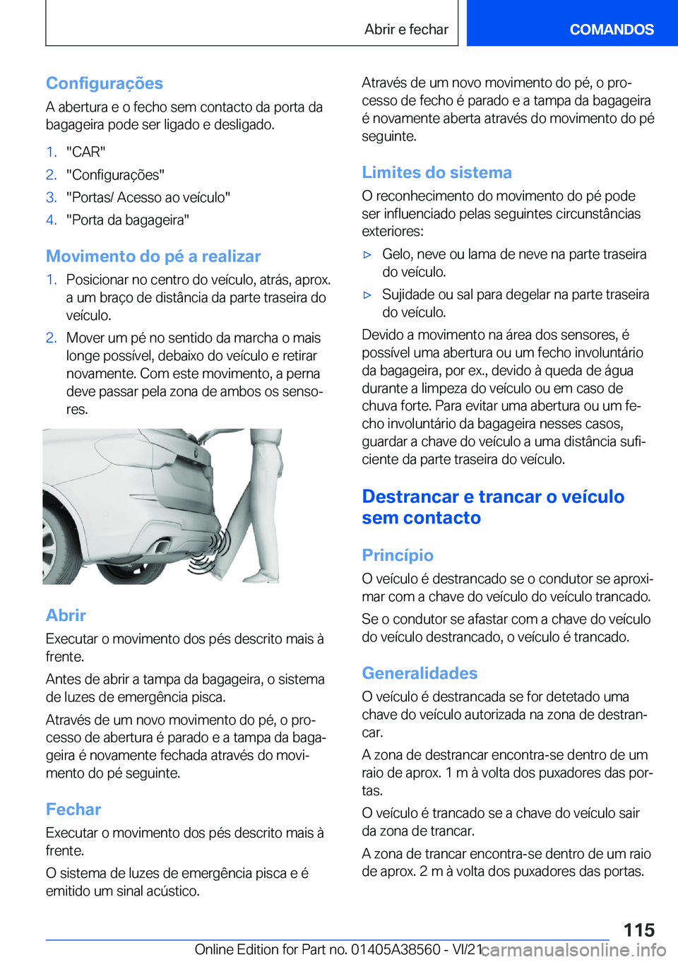 BMW X6 2022  Manual do condutor (in Portuguese) �C�o�n�f�i�g�u�r�a�
